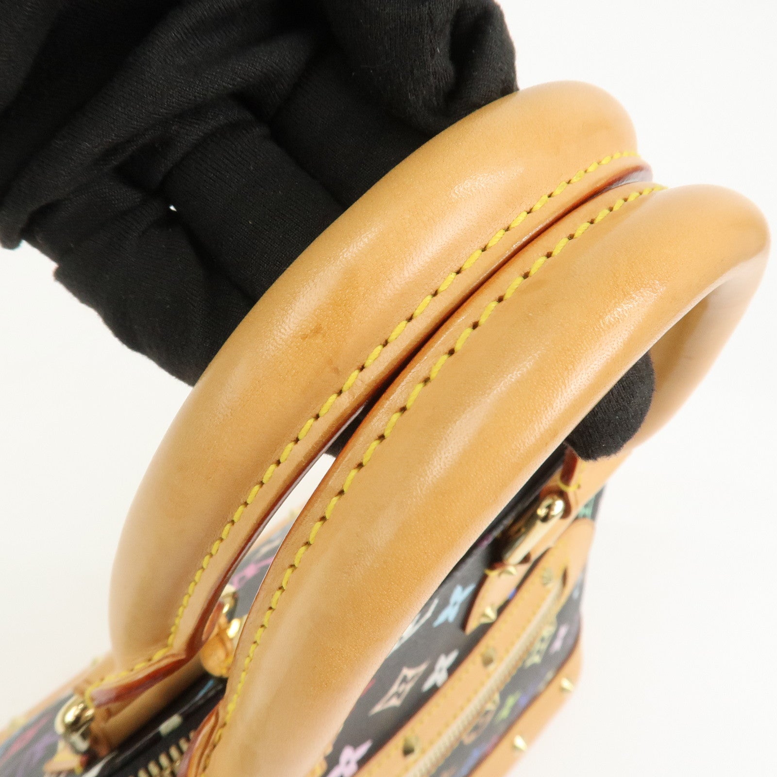 Louis Vuitton Monogram Multicolor Alma Hand Bag Noir M92646