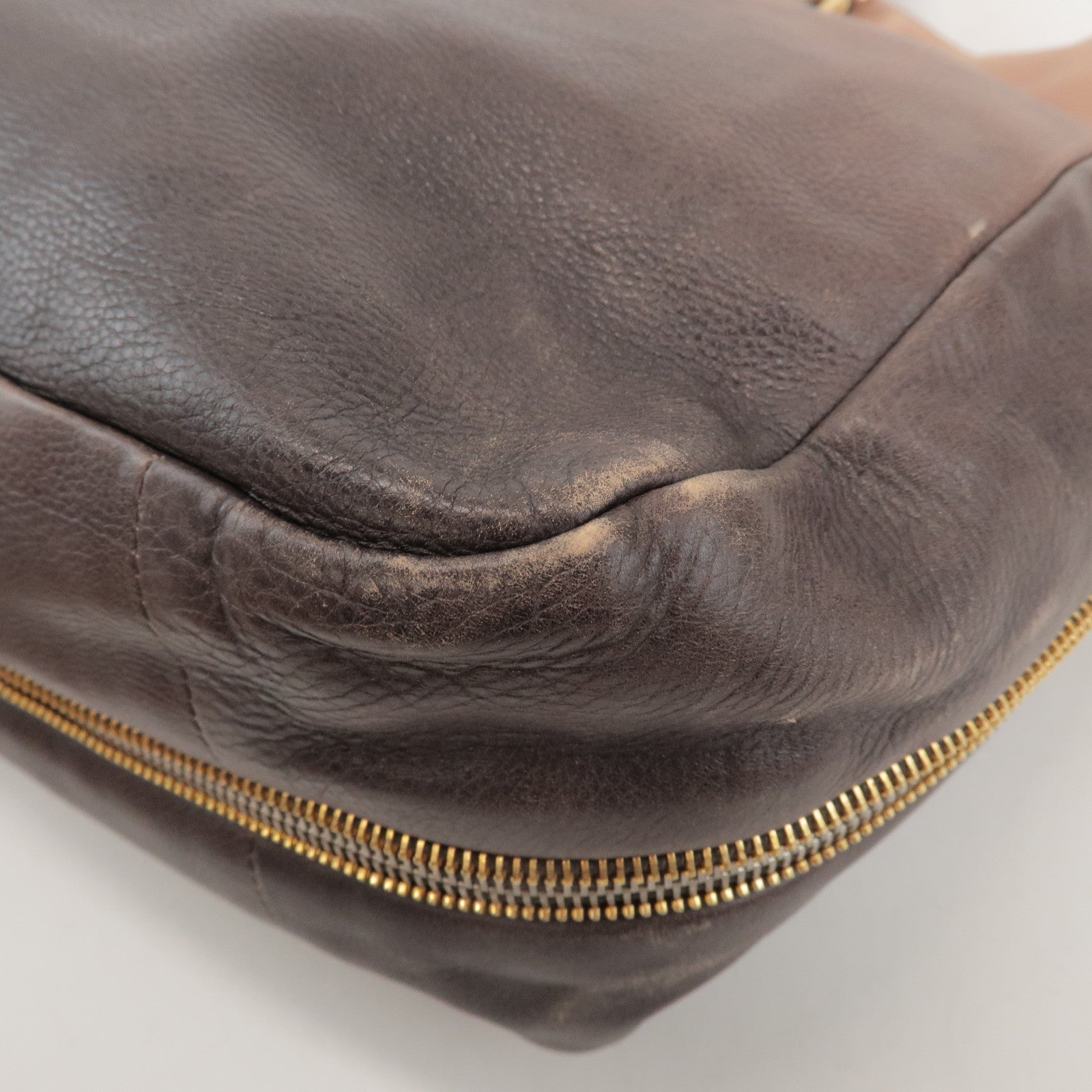 PRADA Leather 2Way Bag Hand Bag Shoulder Bag Brown BN1592
