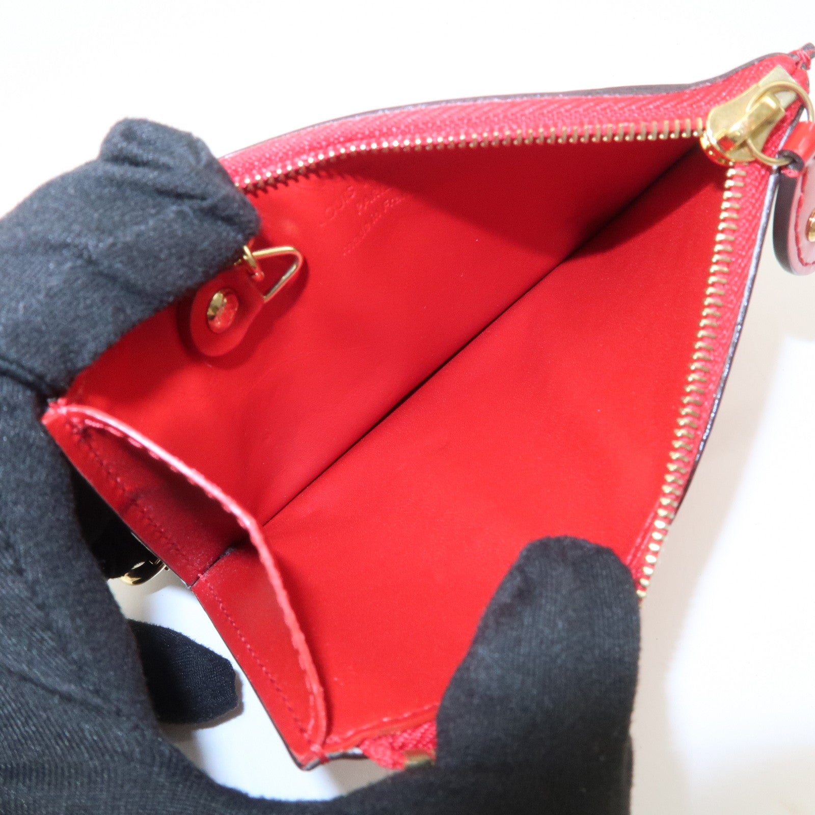 Louis Vuitton Monogram Vernis Pochette Cles NM Cerise M90214