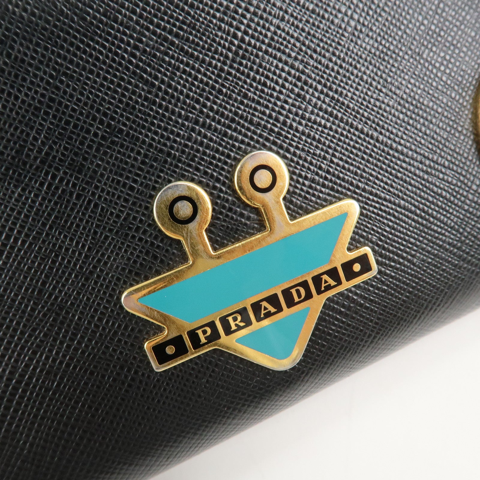 PRADA Logo Saffiano Leather Zippy Long Wallet Black 1ML506