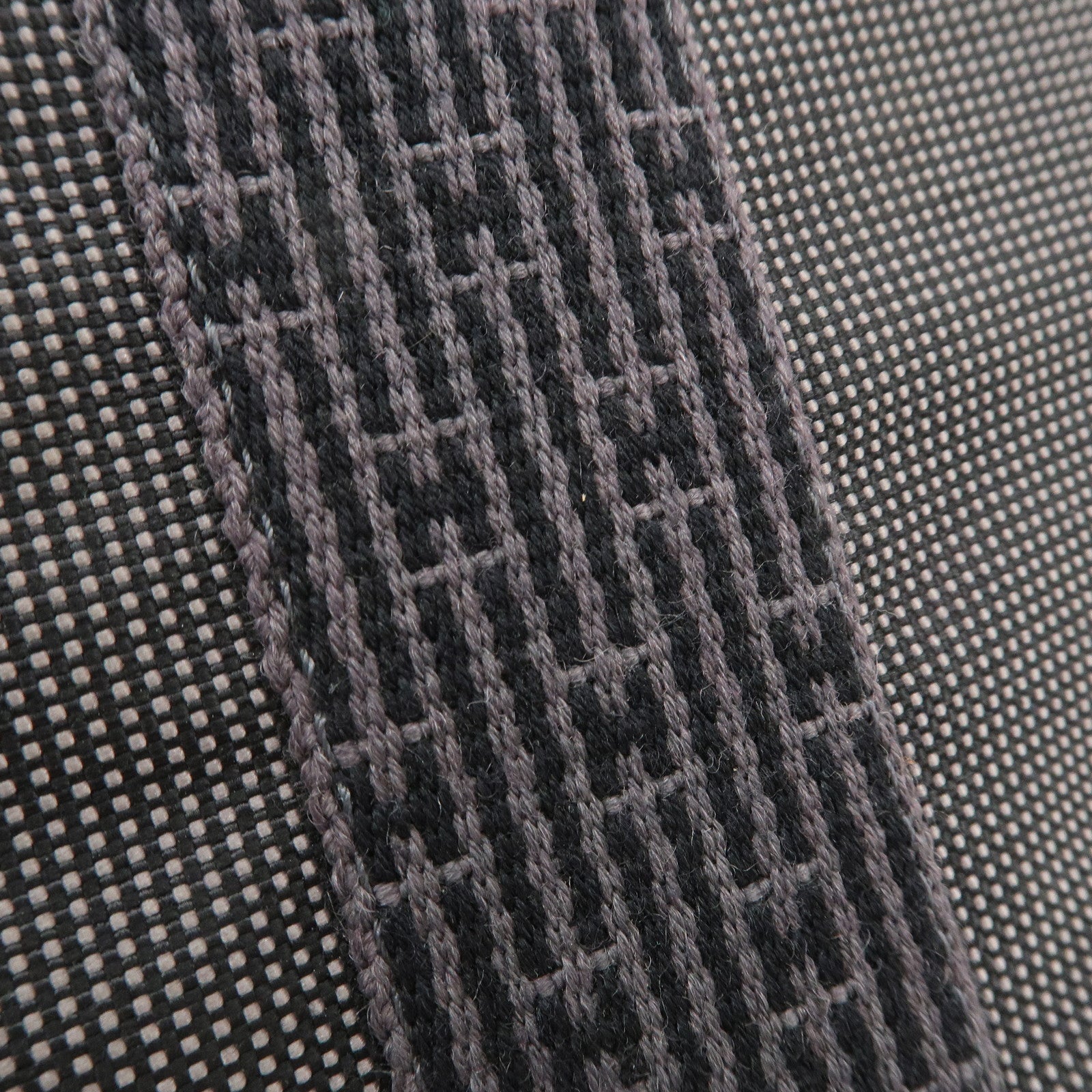 HERMES Herline Herbag Canvas Shoulder Bag Crossbody Bag Black