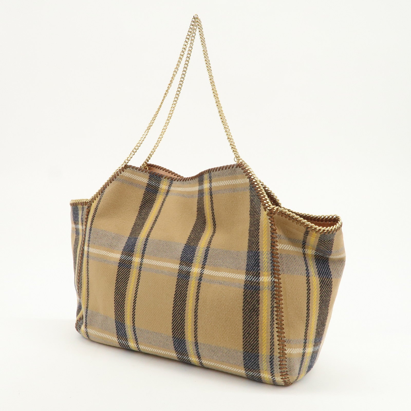 STELLA MCCARTNEY Falabella 2Way Hand Bag Shoulder Bag Plaid