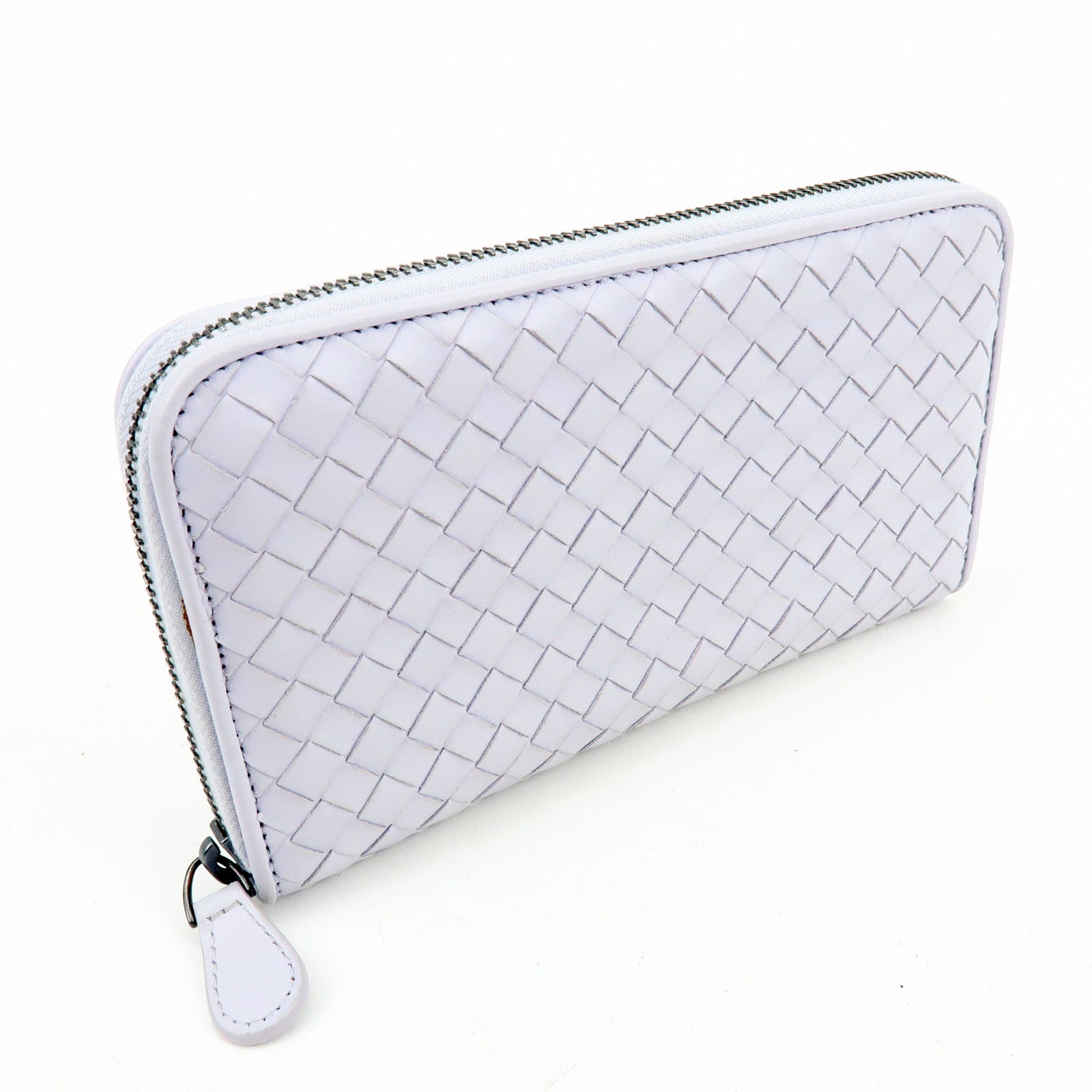 BOTTEGA VENETA Intrecciato Round Zippy Long Wallet Purple 114076