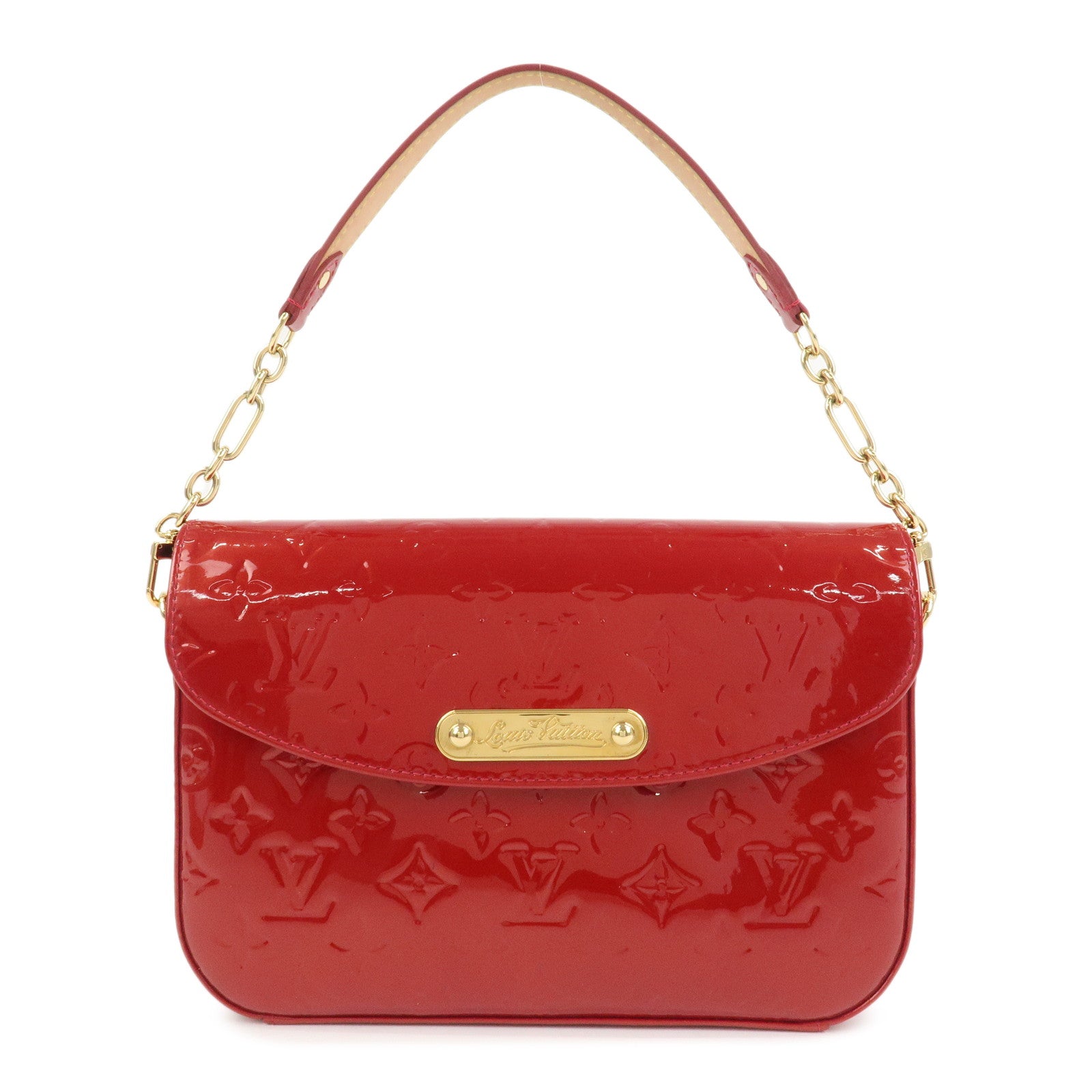 Louis Vuitton Monogram Vernis Rodeo Drive Shoulder Bag Red M93599