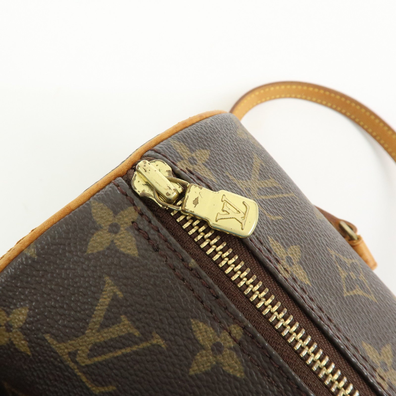 Louis Vuitton Monogram Papillon 30 Hand Bag Brown M51385