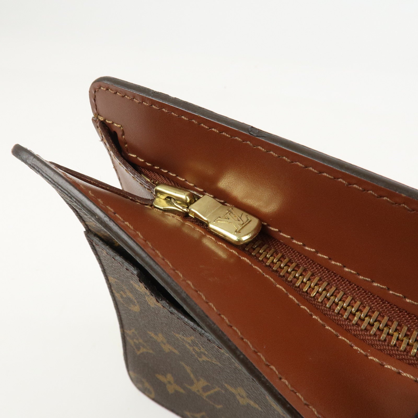 Louis Vuitton Monogram Pochette Homme Clutch Bag Brown M51795