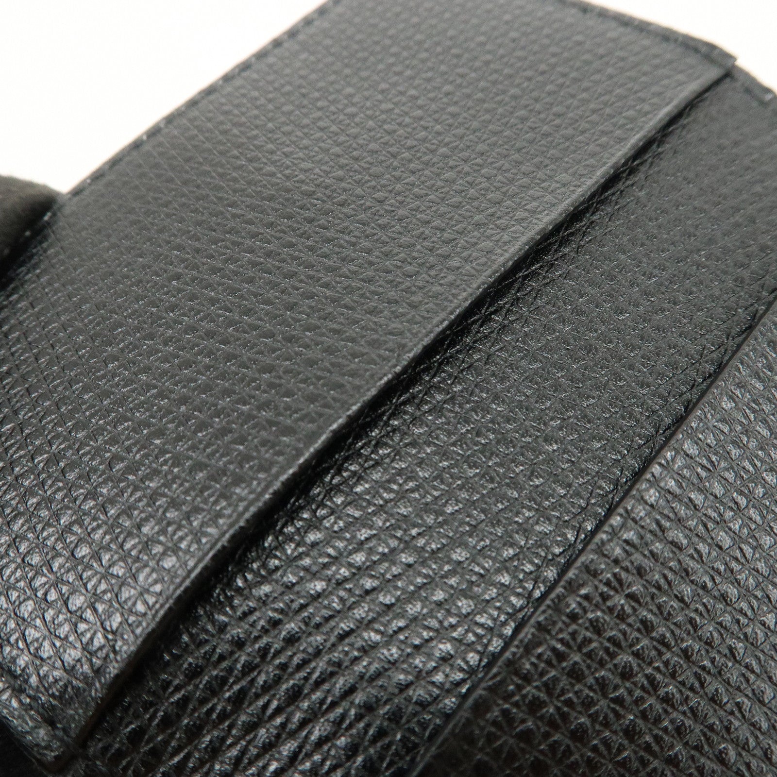 GUCCI Logo Leather 6 Rings Key Case Black 04579