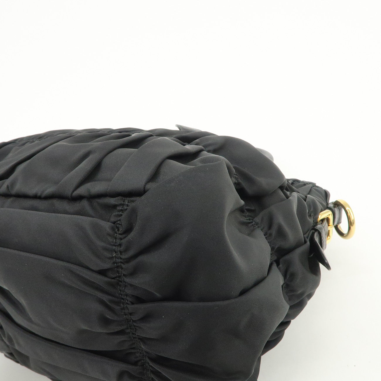 PRADA Nylon Leather 2Way Hand Bag Shoulder Bag Black BN1336