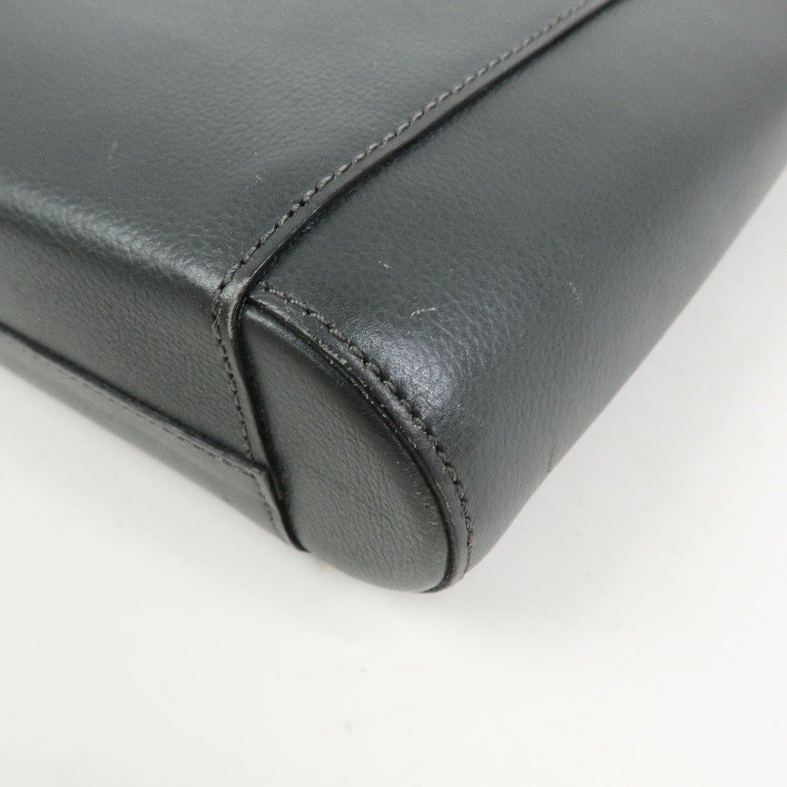DELVAUX Calf Leather Shoulder Bag Crossbody Bag Eclair Gray