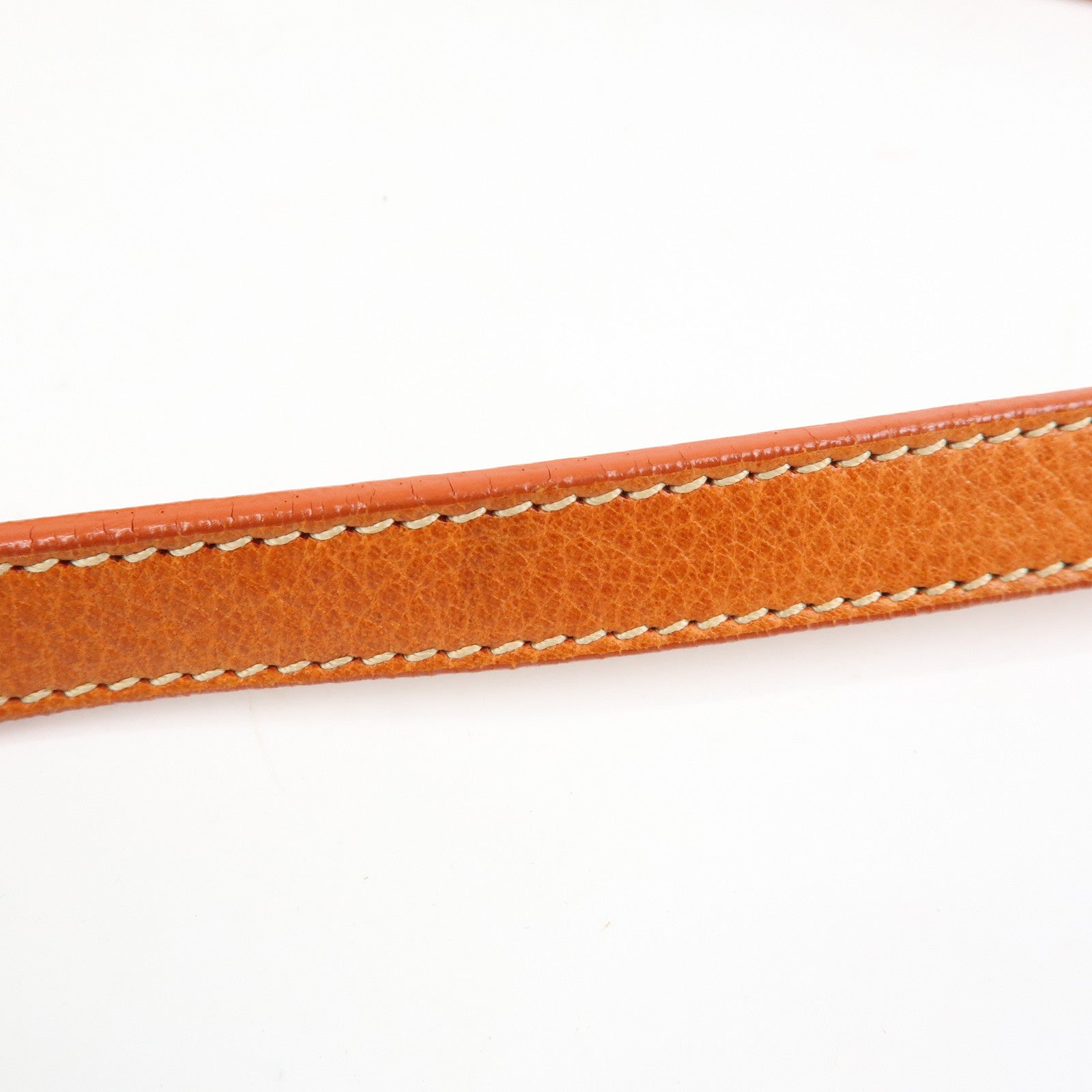 PRADA Triangle Logo Nylon Leather 2Way Bag Hand Bag Orange