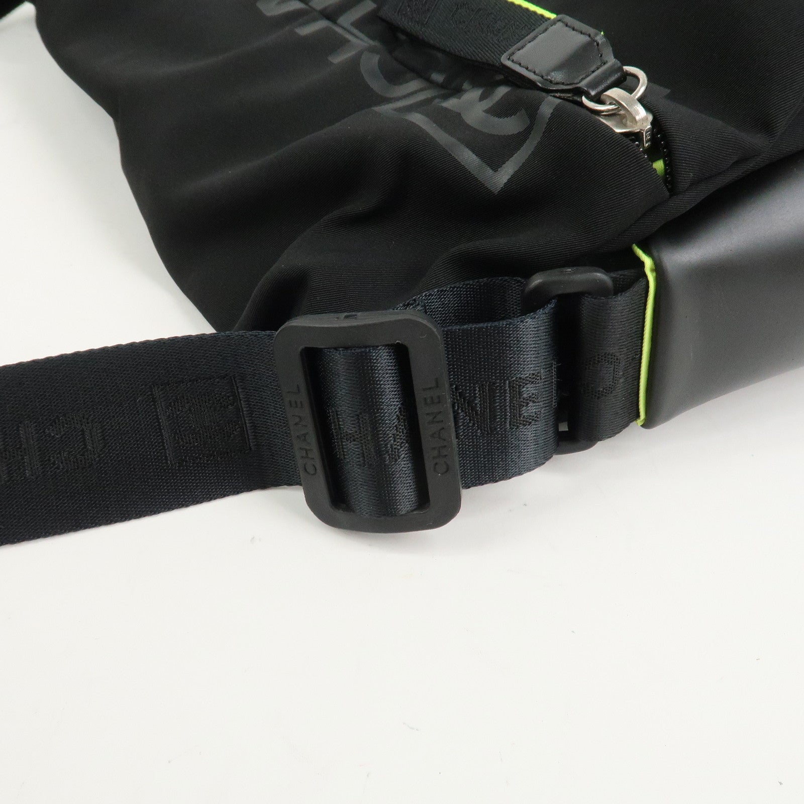 CHANEL Sport Line Nylon Shoulder Bag Messenger Bag Black A26709