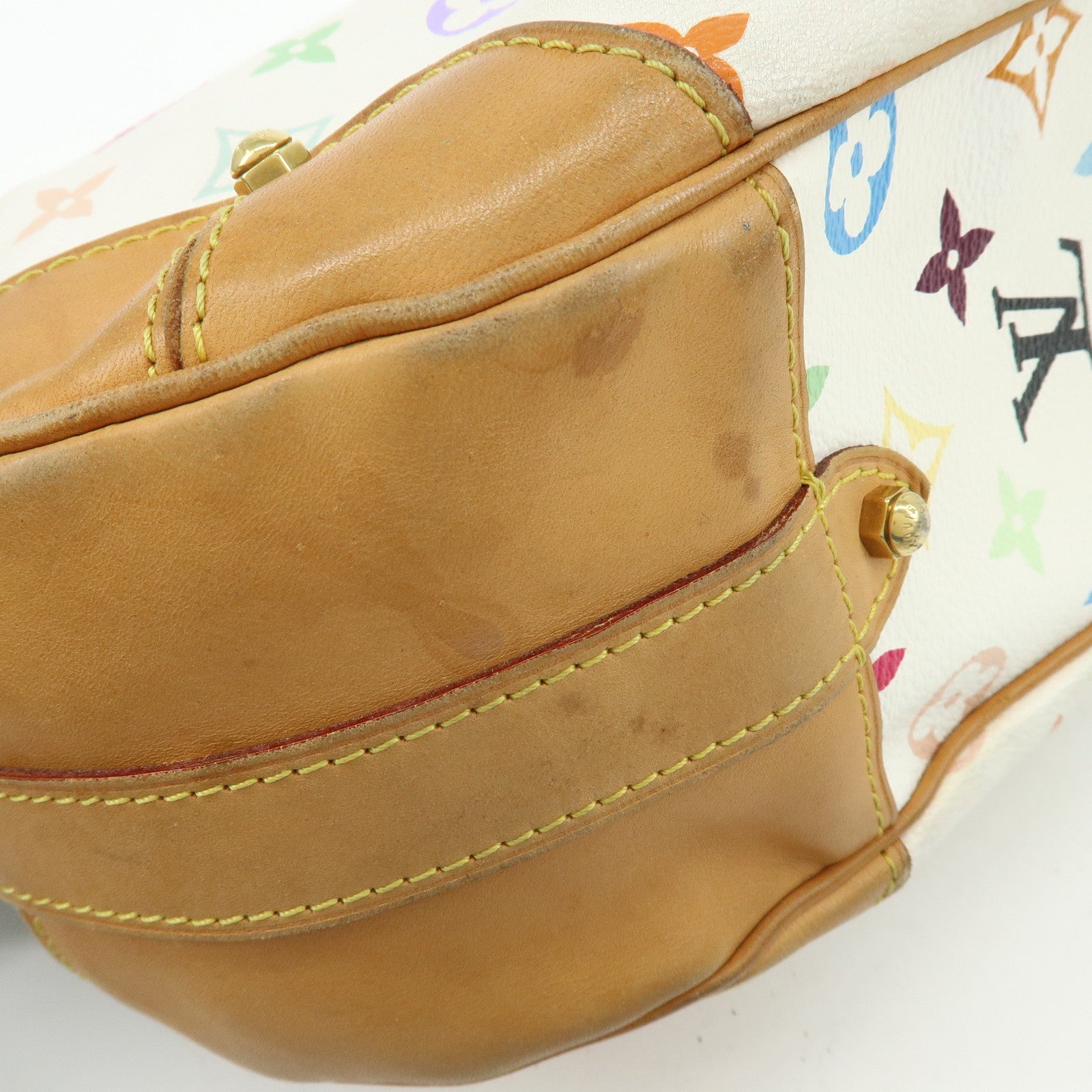 Louis Vuitton Monogram Multicolor Greta Shoulder Bag Blanc M40195