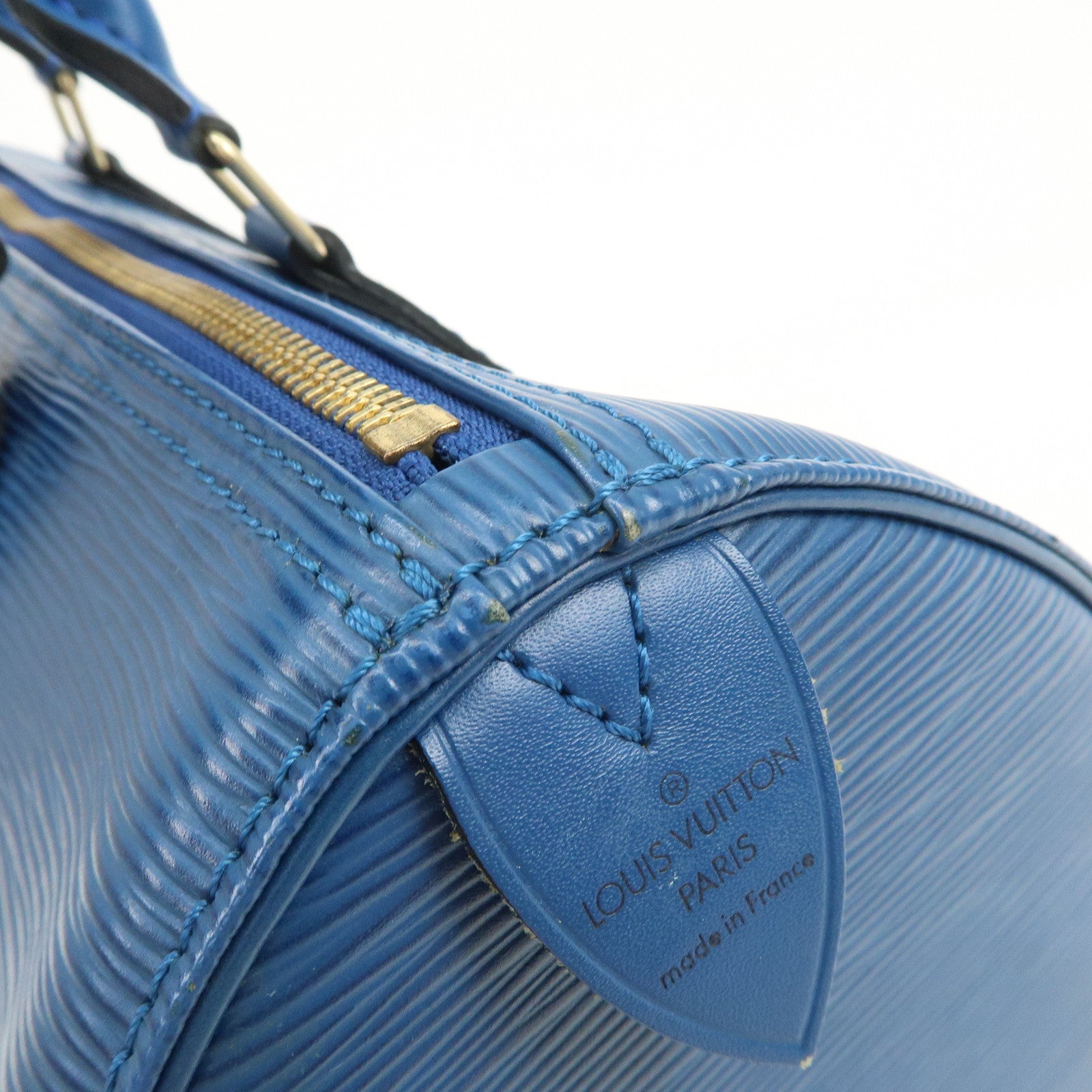 Louis Vuitton Epi Speedy 30 Hand Bag Boston Bag Toledo Blue M43005