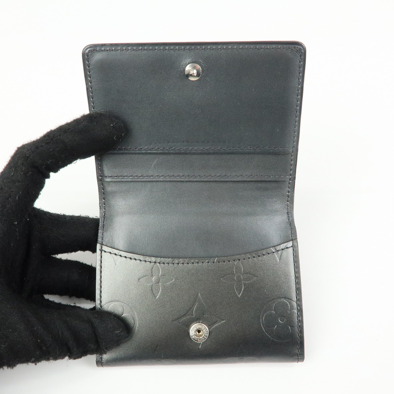 Louis Vuitton Monogram Matte Vernis Ludlow Coin Case Noir M65122
