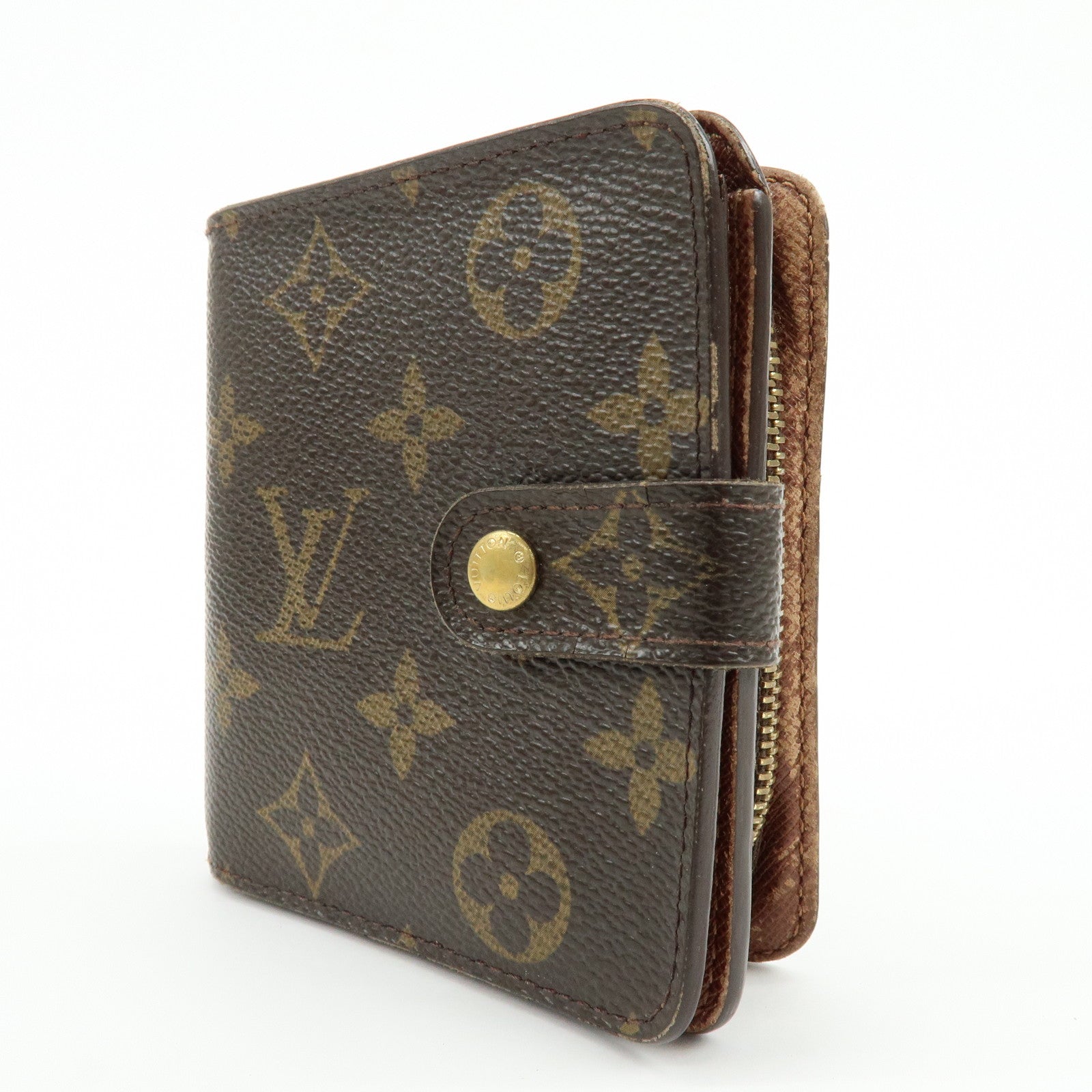 Louis Vuitton Monogram Compact Zippy Wallet Brown M61667