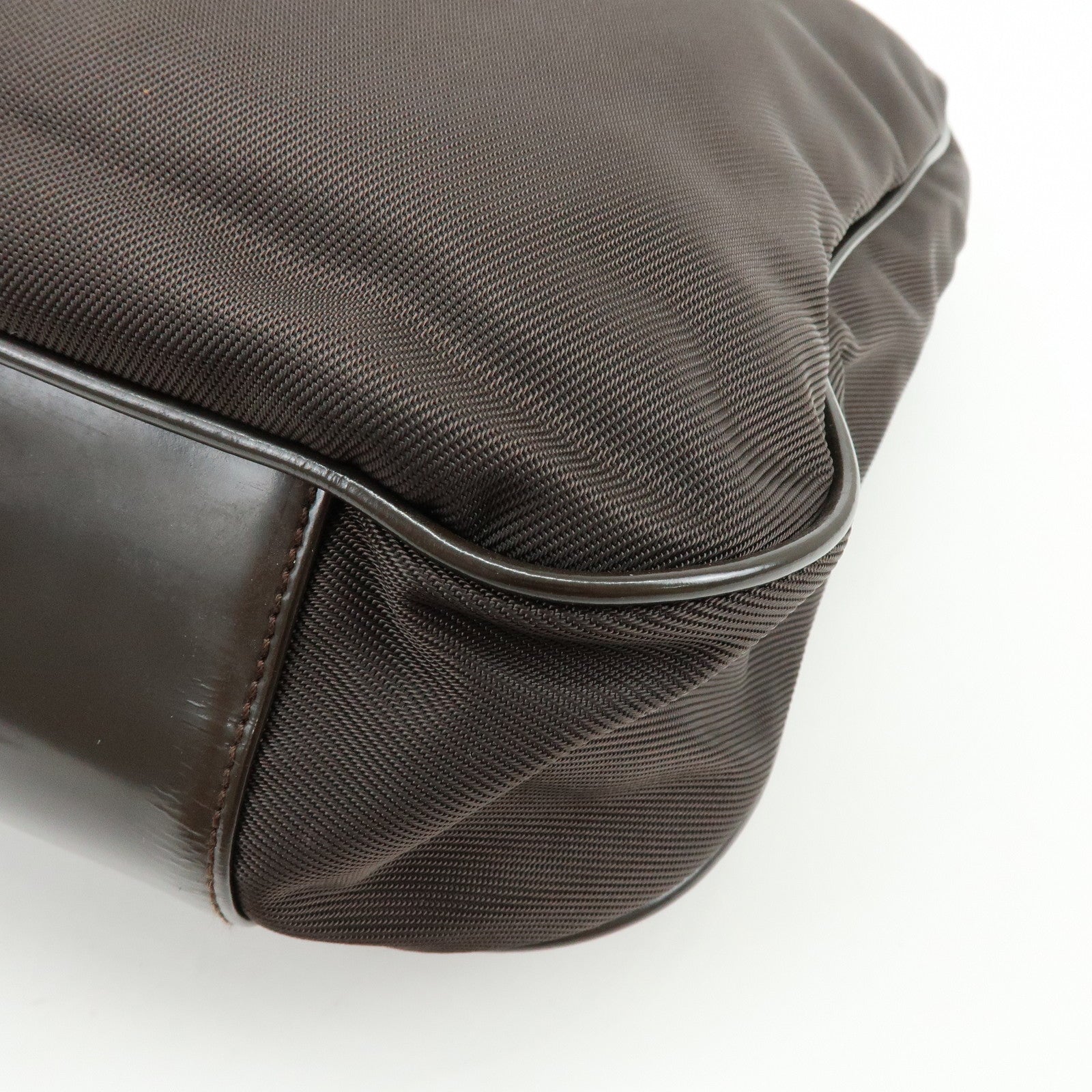 GUCCI Bamboo Nylon Leather 2Way Bag Hand Bag Shoulder Bag 001・2852