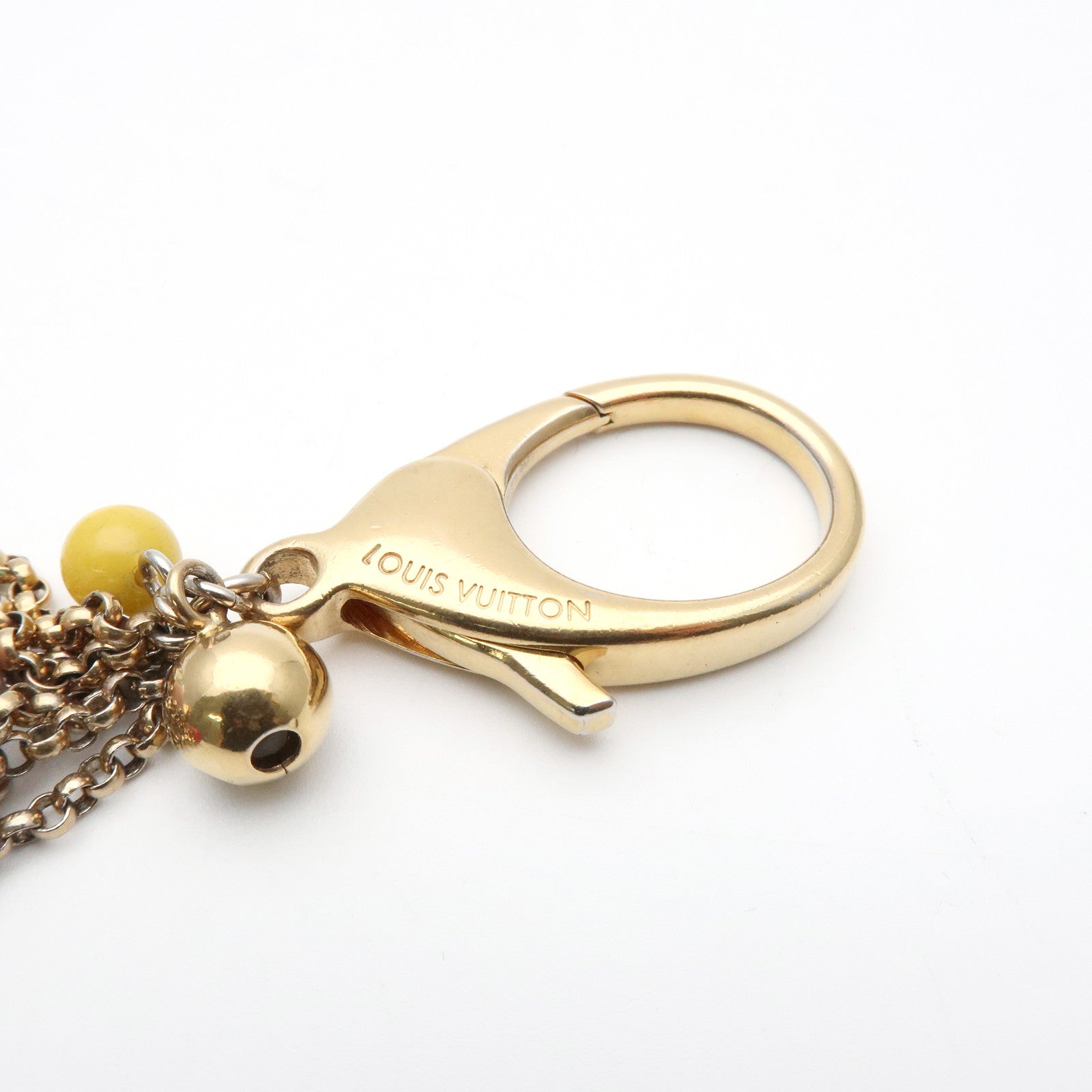 Louis Vuitton Porte Cles Grelots Bag Charm Gold Multicolor M62227
