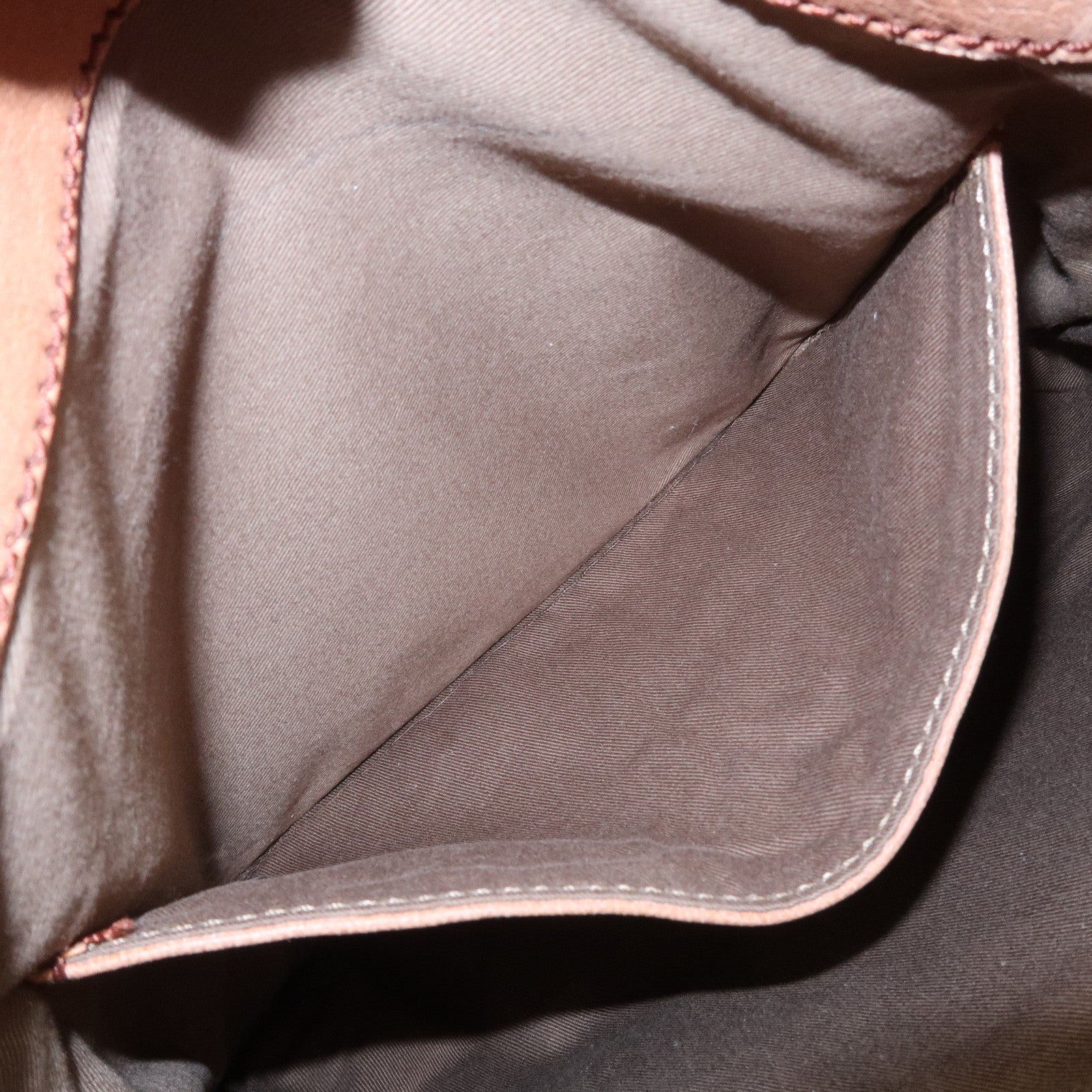 Chloe Leather Canvas Shoulder Bag Crossbody Bag Beige Brown Khaki