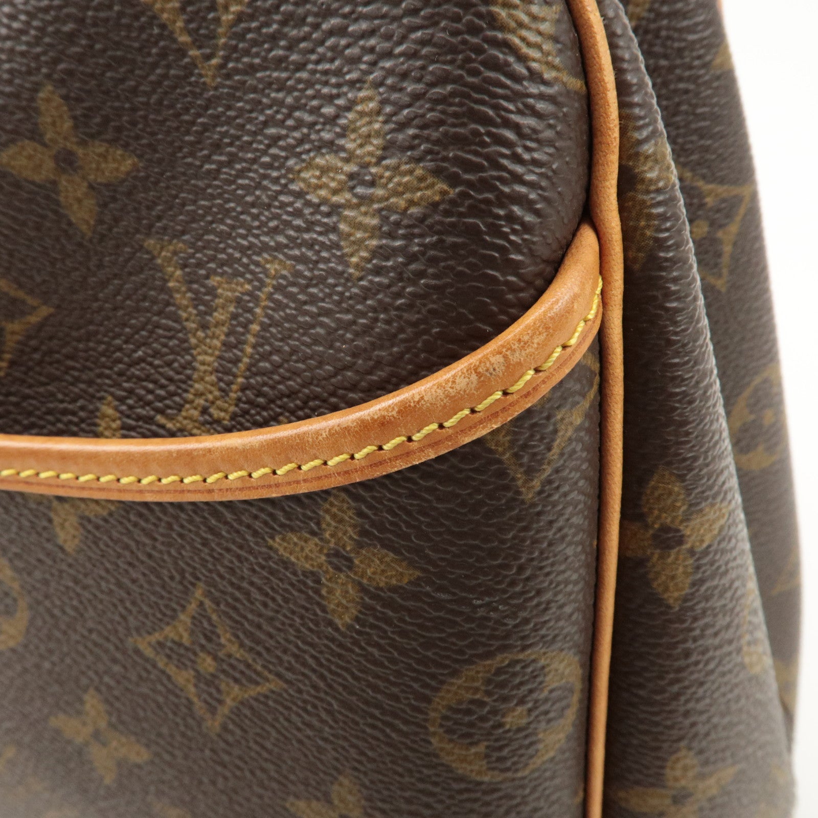 Louis Vuitton Monogram Deauville Hand Bag Brown M47270 Used