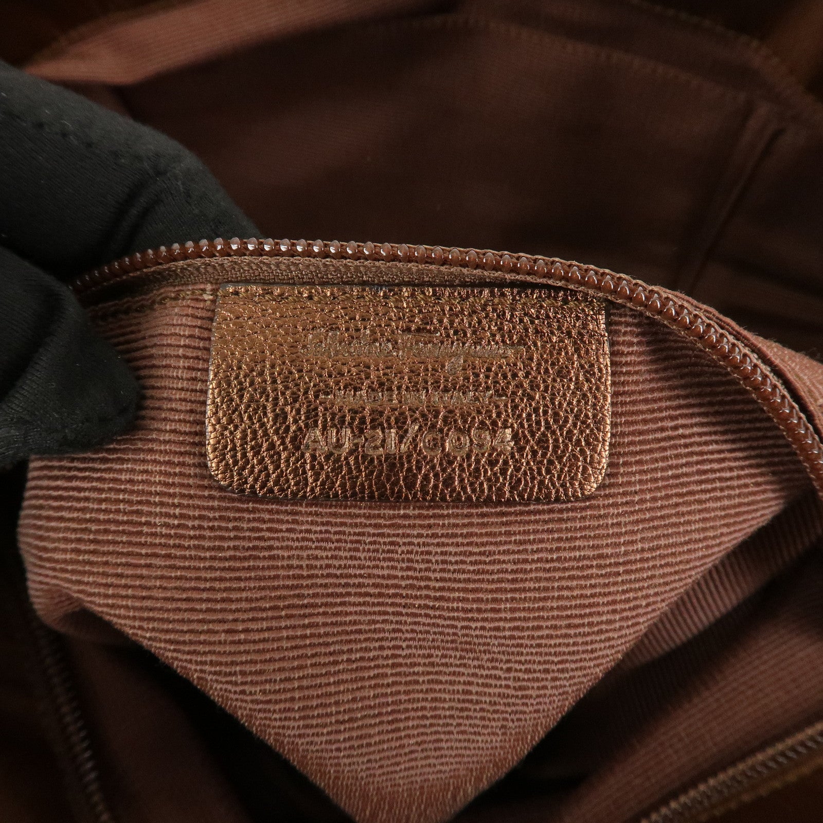 Ferragamo Nylon 2Way Bag Hand Bag Shoulder Bag Brown AU-21 C094