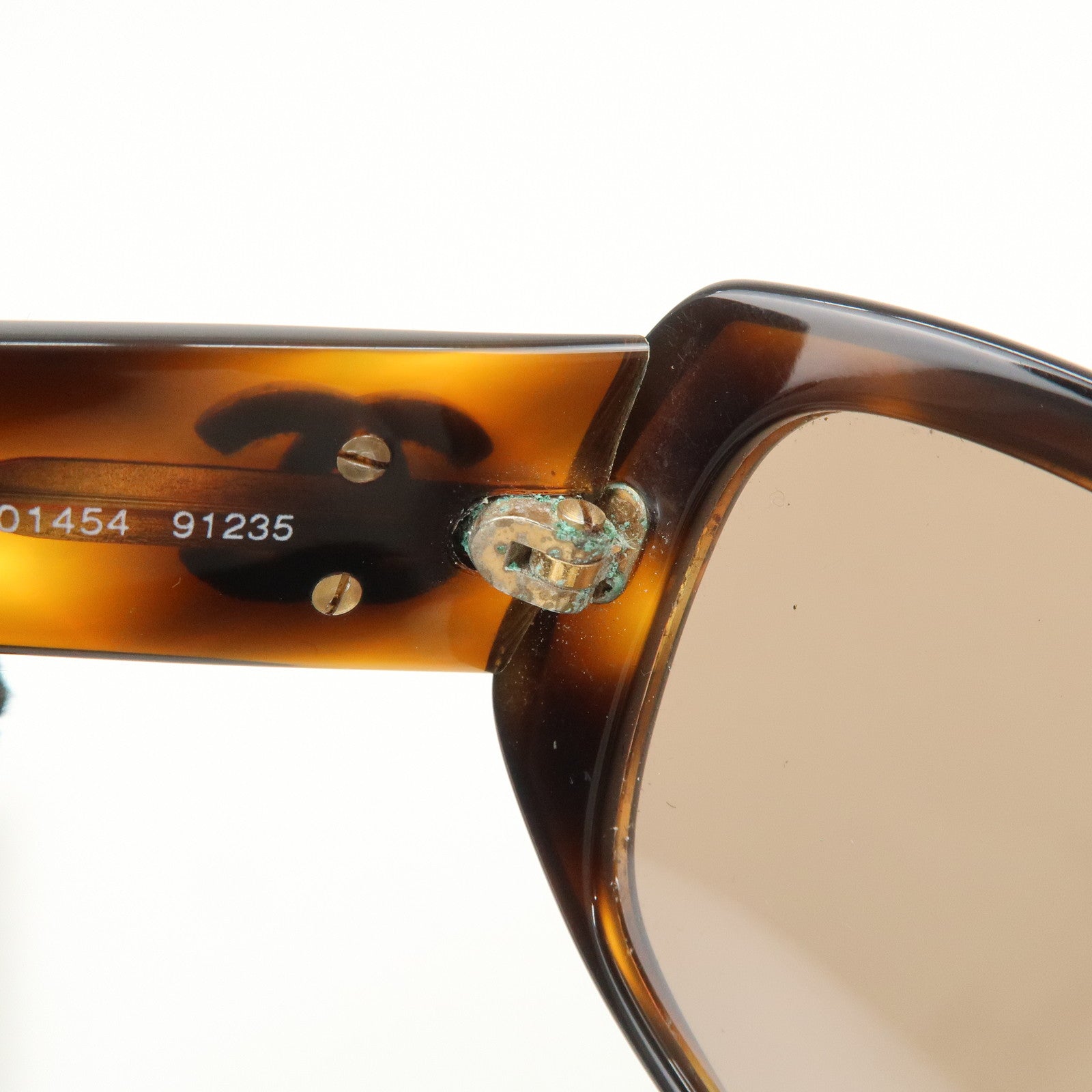 CHANEL COCOMark Plastic Sunglasses Brown 01454 91235