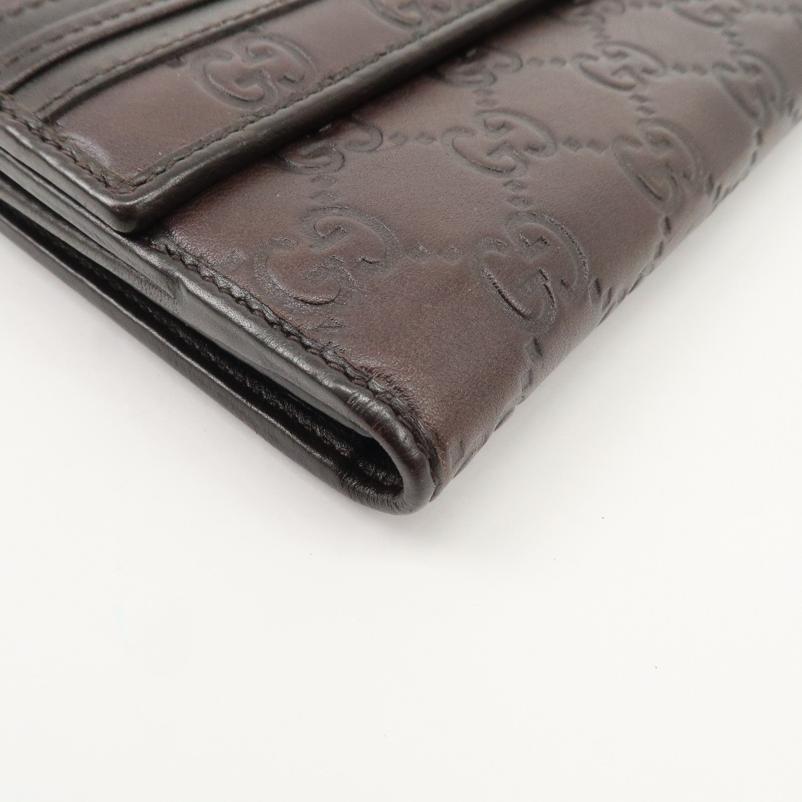 GUCCI Guccissima Mayfair Leather W Hook Long Bi-fold Wallet 256933 Used