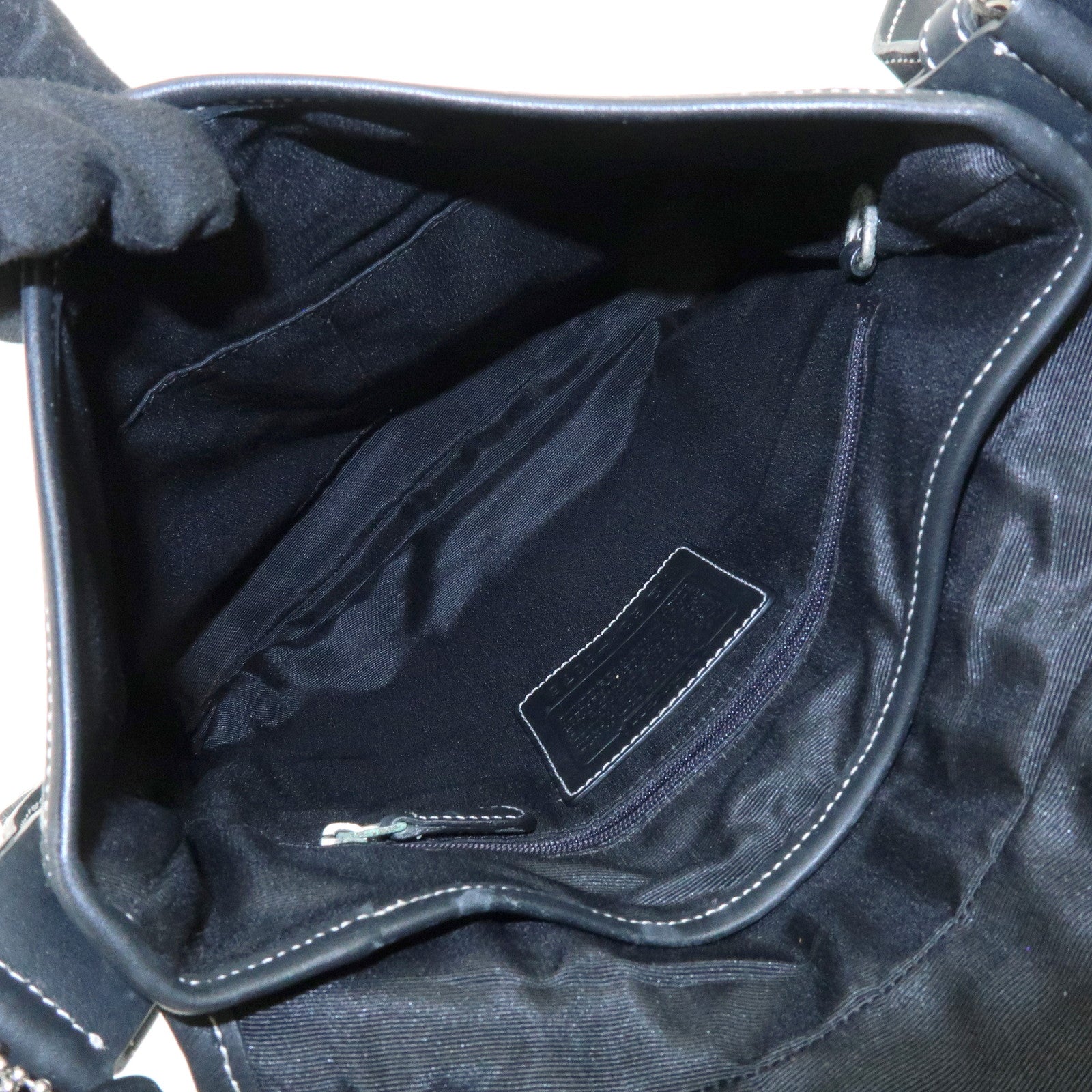 COACH Signature Canvas Leather Shoulder Bag Crossbody Bag Black