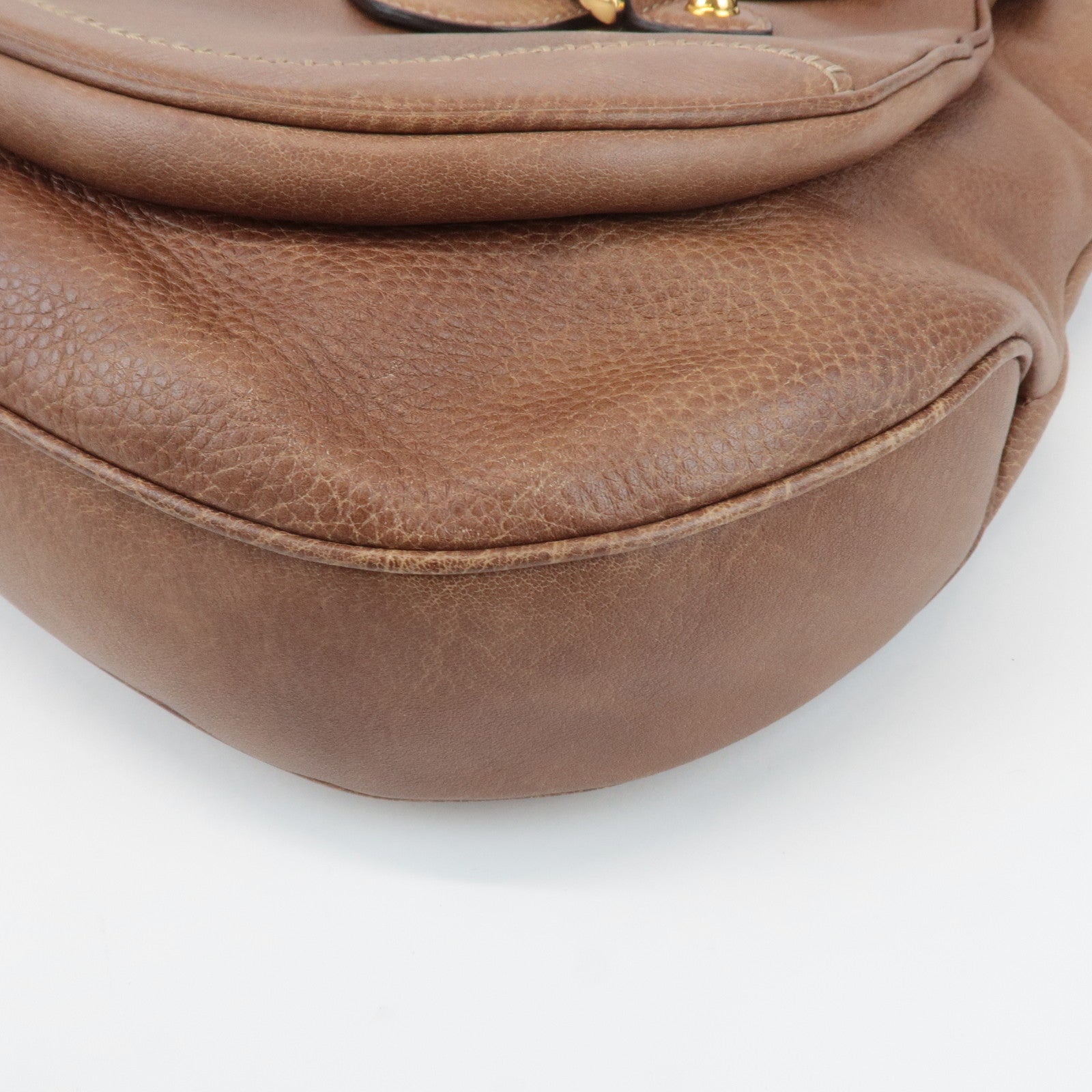 GUCCI New Pelham Leather 2Way Bag Shoulder Bag Brown 223955 Used