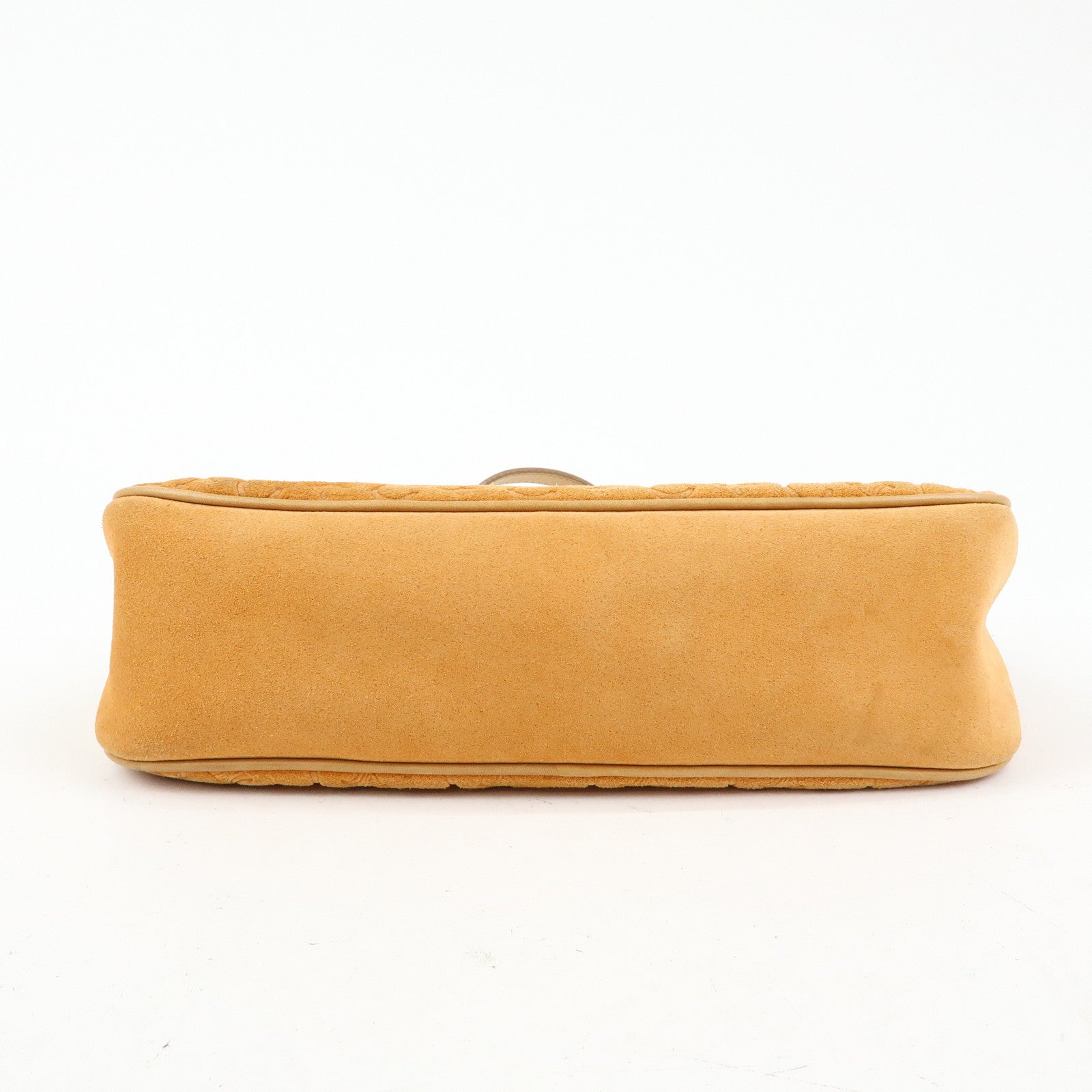 CELINE C Macadam Suede Leather Shoulder Bag Hand Bag Brown