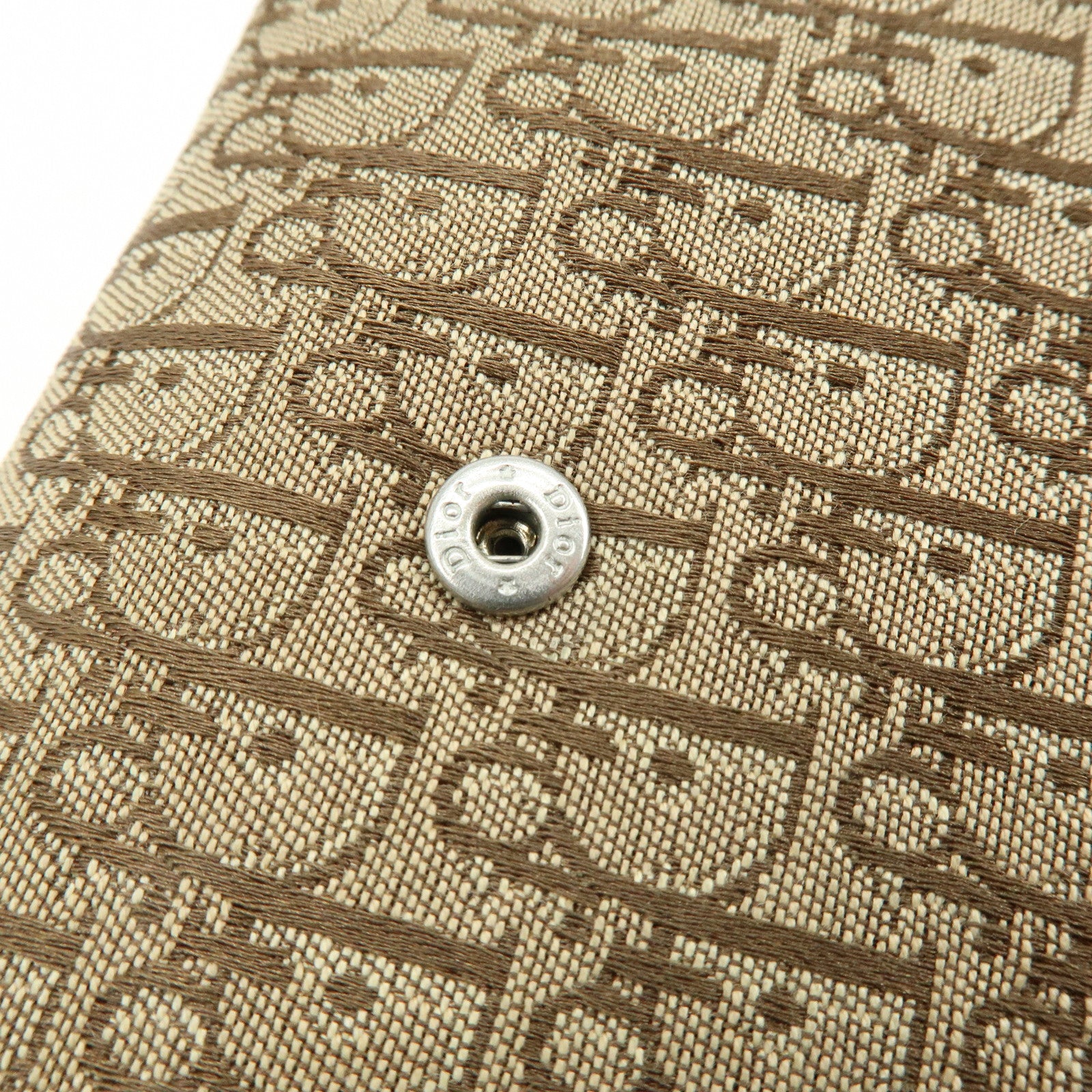 Christian Dior Street Chic Trotter Jaquard Canvas Leather Wallet