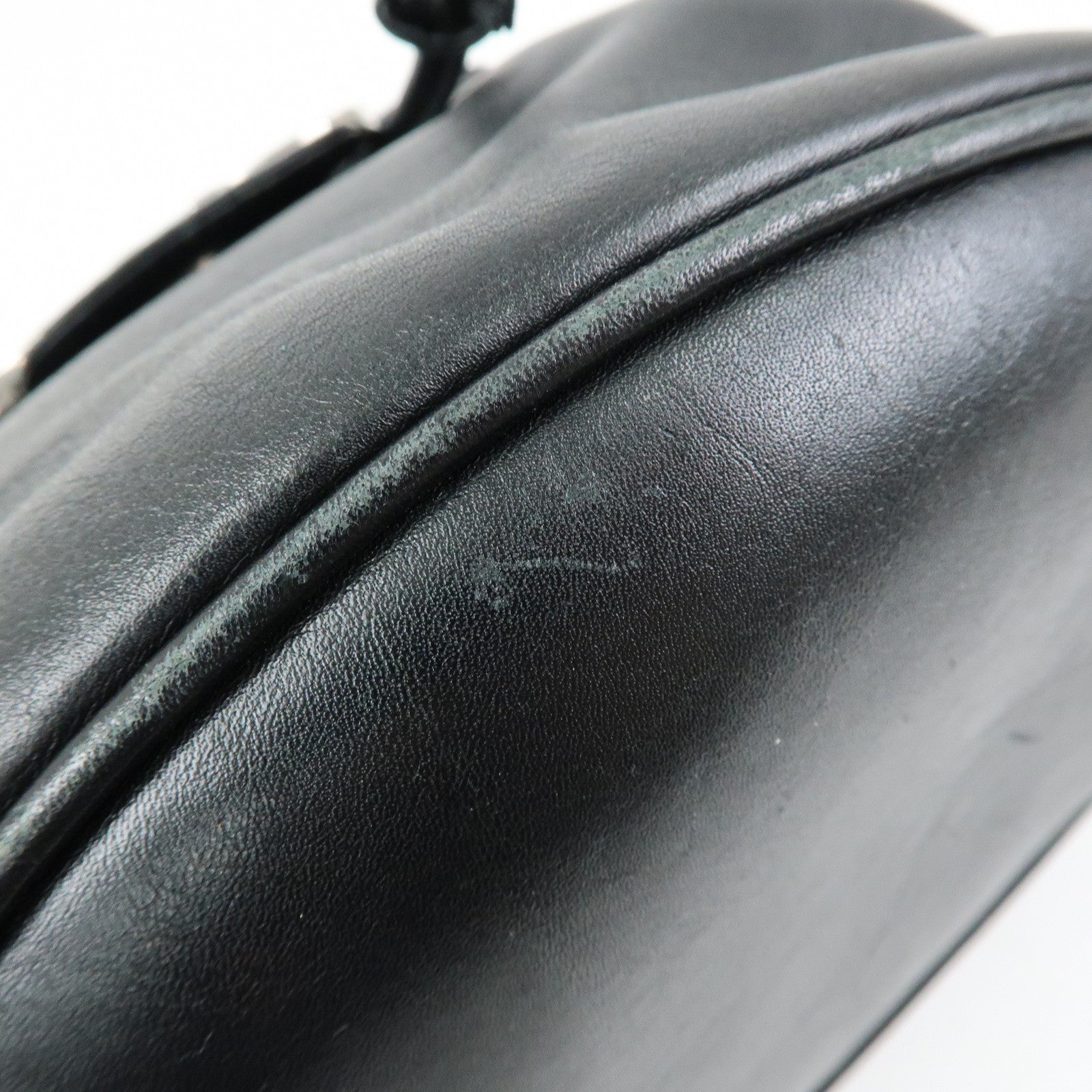 Ferragamo Gancni Leather Mini Backpack Rucksack Black Silver