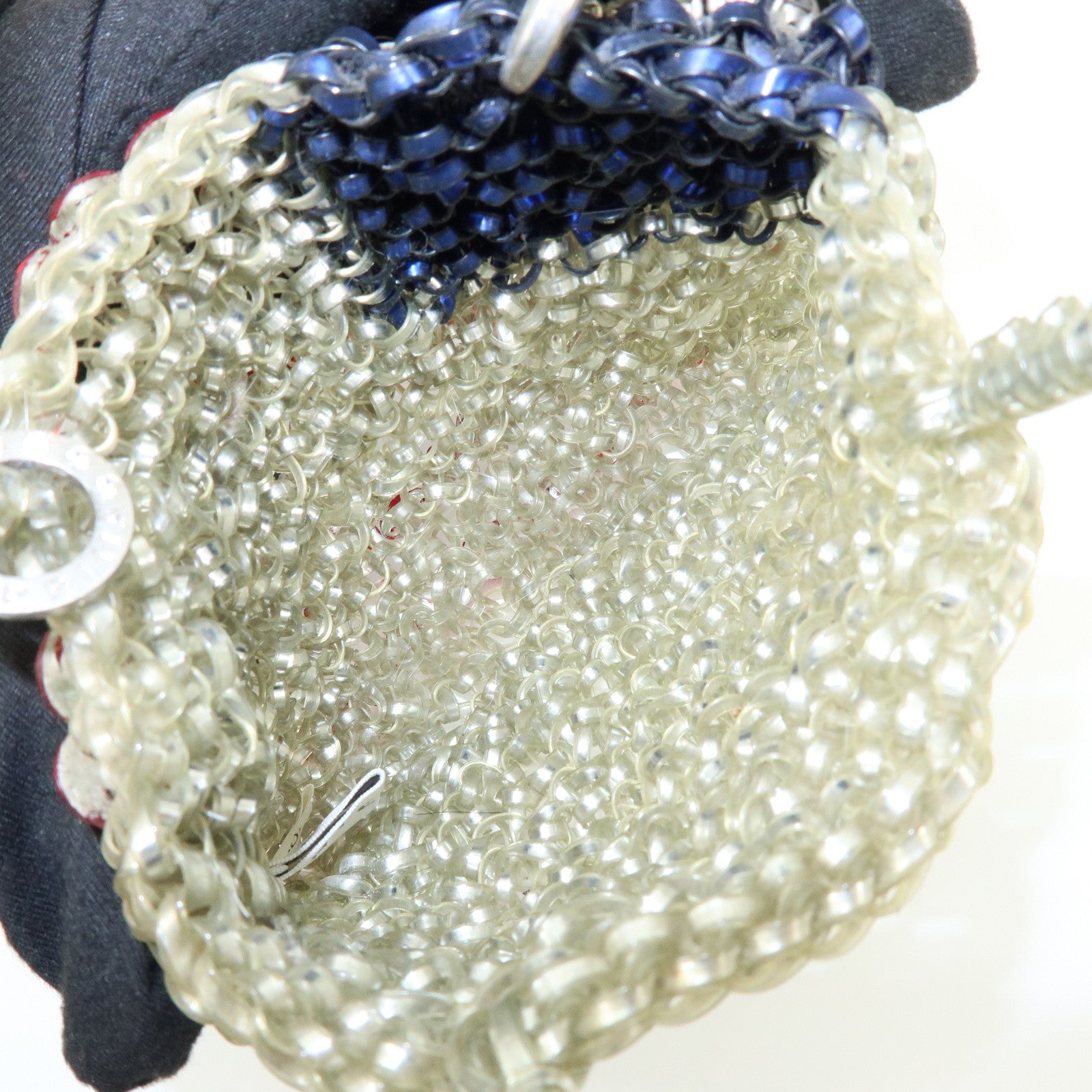 ANTEPRIMA Set of 4 PVC Wire Hand Bag Pouch Bag Charm Silver Gold