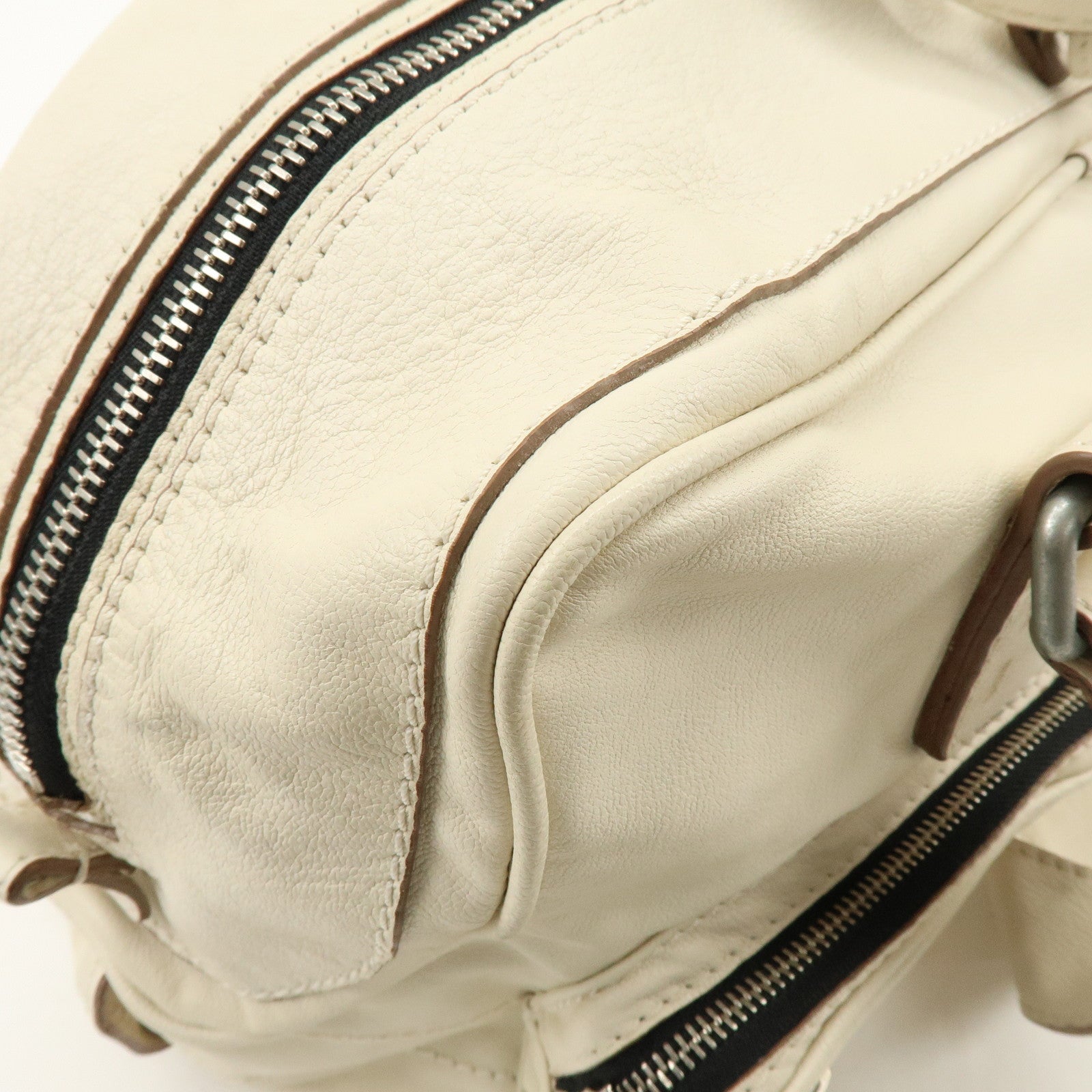 Chloe Betty Leather Shoulder Bag Satchel Bag Ivory