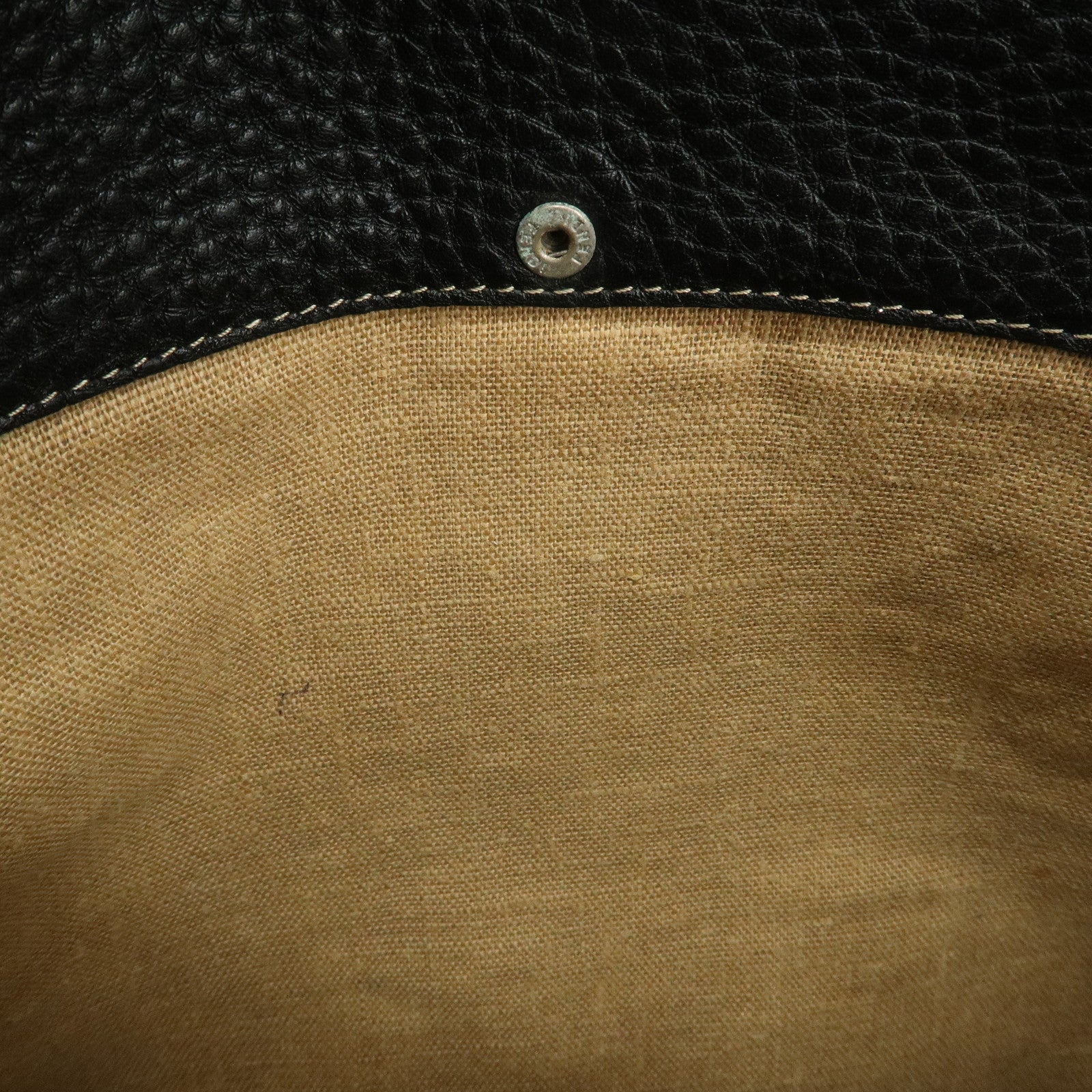 FENDI Selleria Leather Shoulder Bag Crossbody Bag Black 8BT109 Used