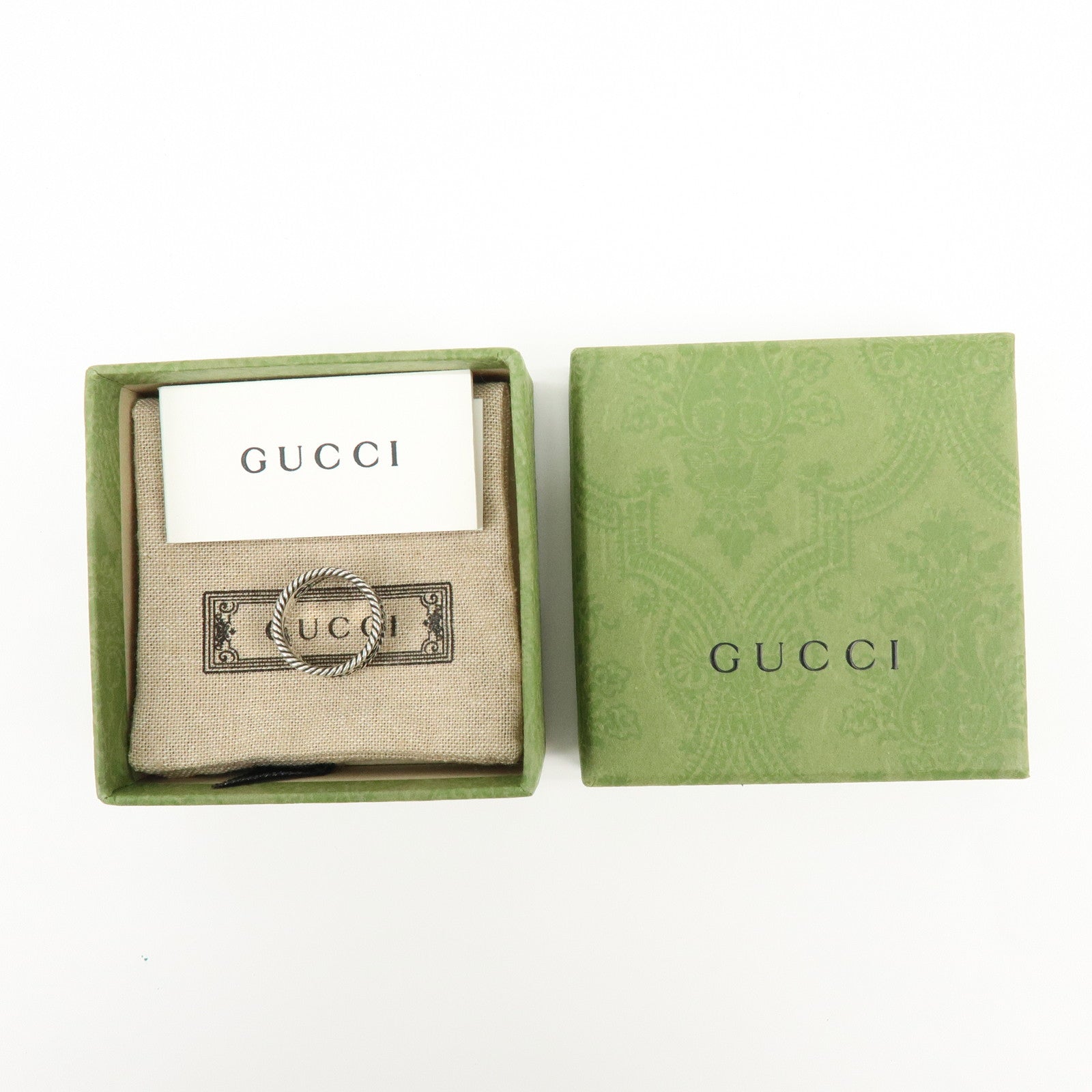 GUCCI Interlocking G Ring SV925 Silver #14 US6.25 EU53 HK14