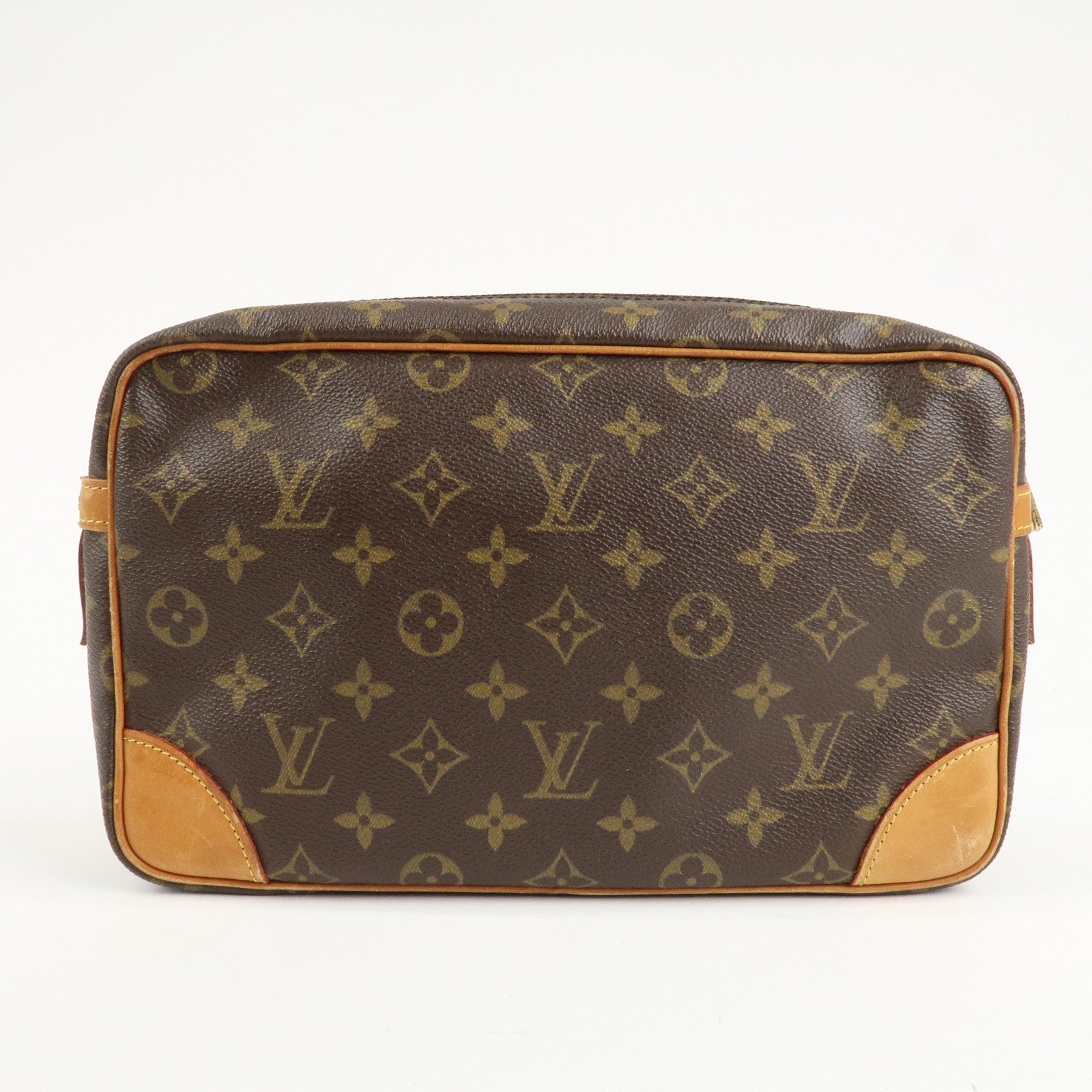 Louis Vuitton Monogram Compiegne 28 Pouch Clutch Bag Brown M51845 Used