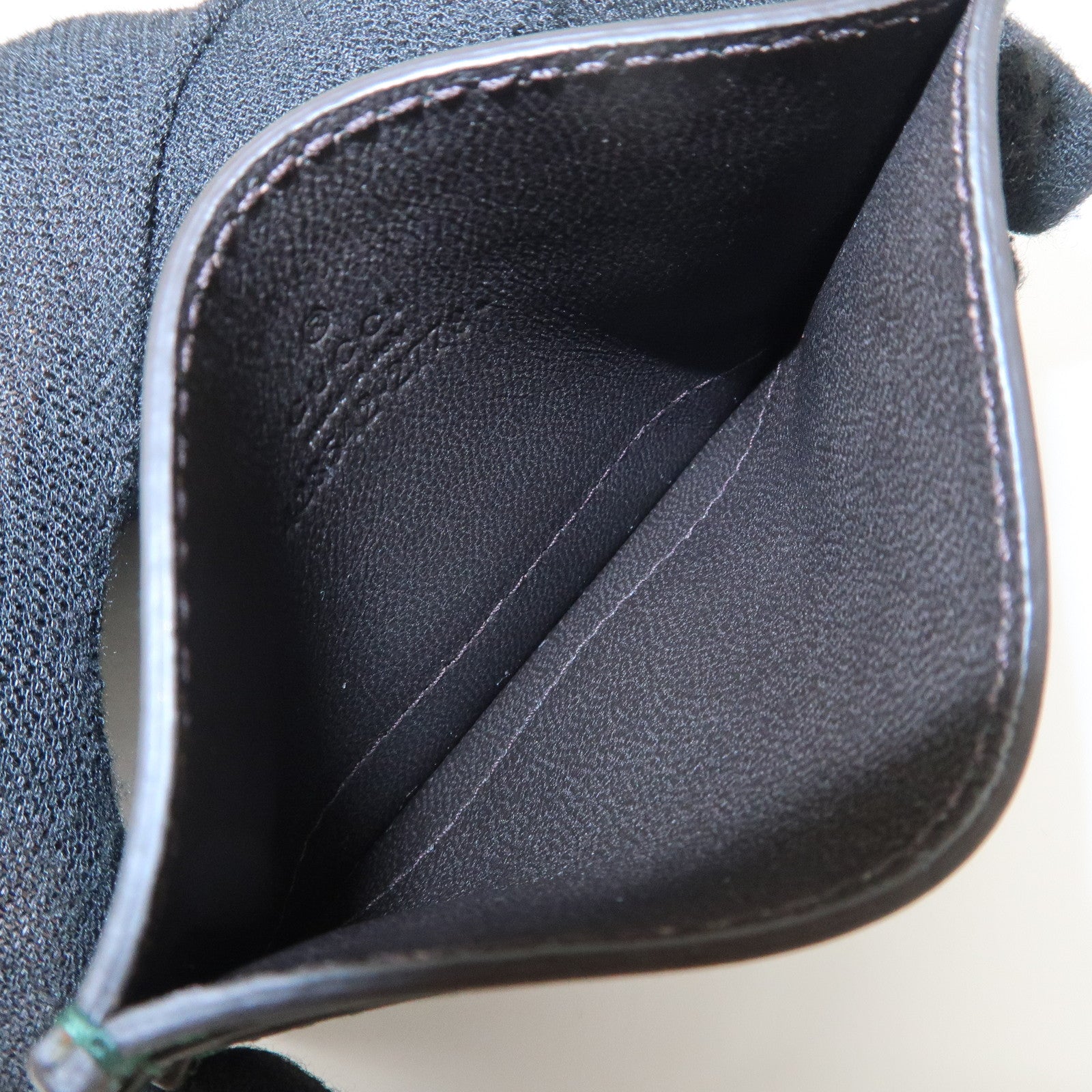 GUCCI Guccissima Tiger Natal Details Leather Card Case Green 428542 Used