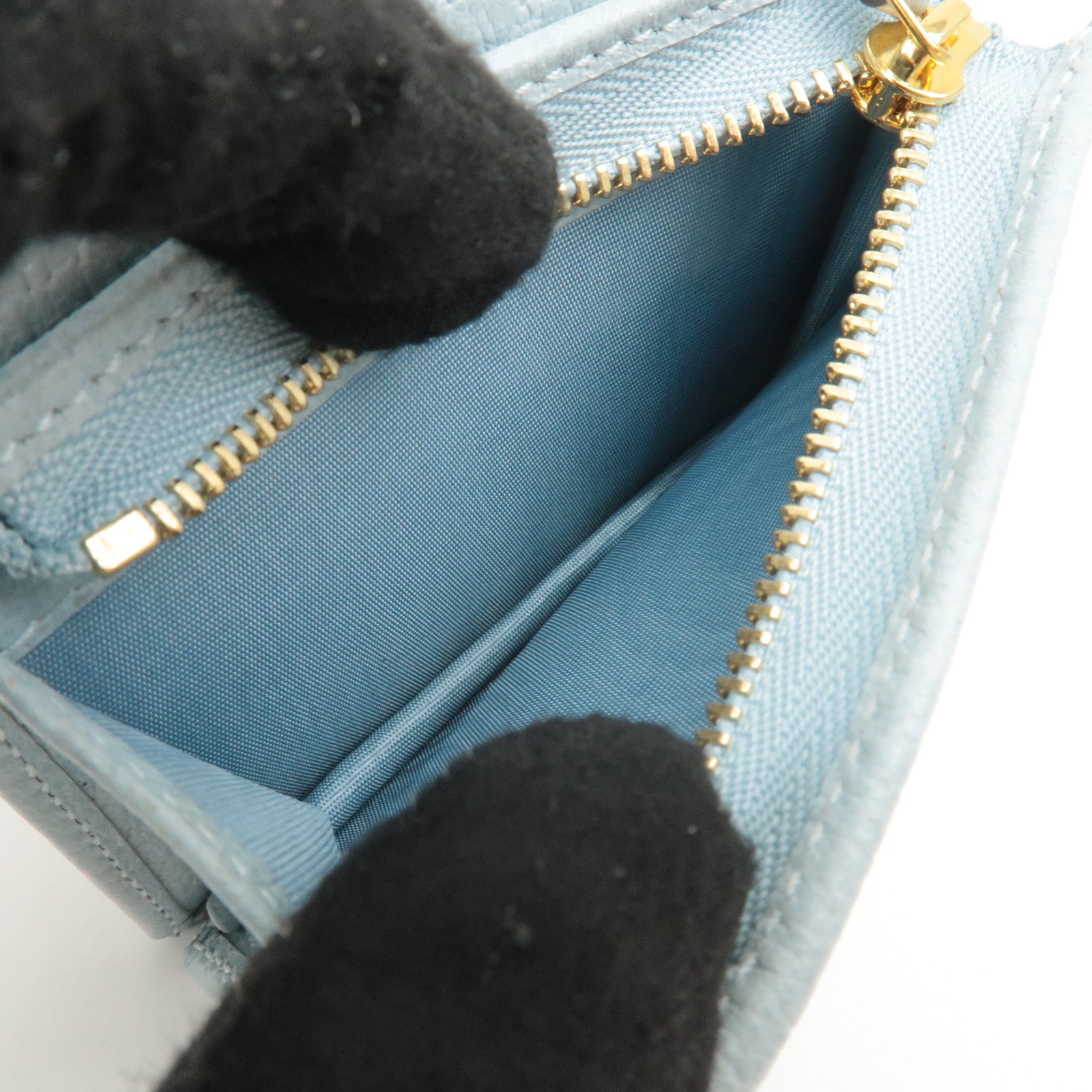 GUCCI GG Marmont Flora Canvas Leather Bi-fold Compact Wallet Used