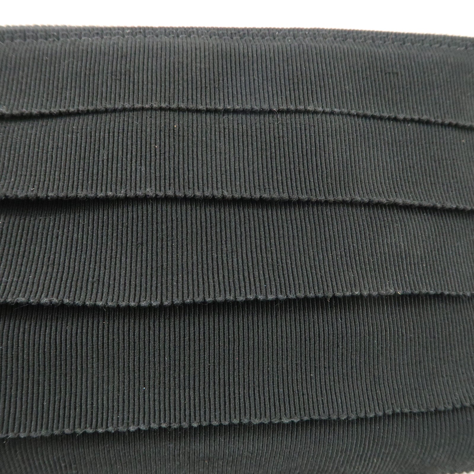 Ferragamo Canvas Leather Chain Shoulder Bag Black Silver HDW Used