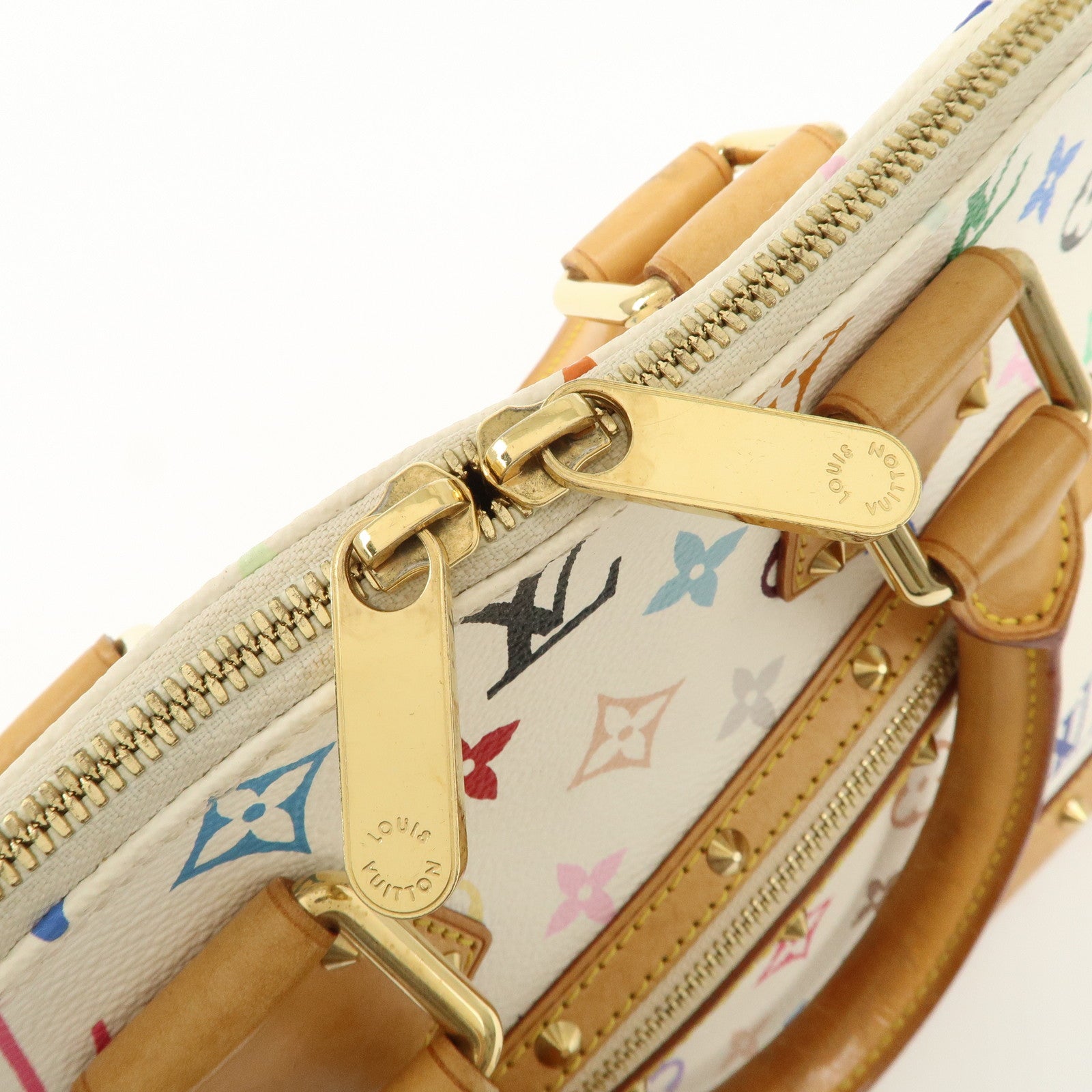 Louis Vuitton Monogram Multicolor Alma PM Hand Bag Blanc M92647 Used