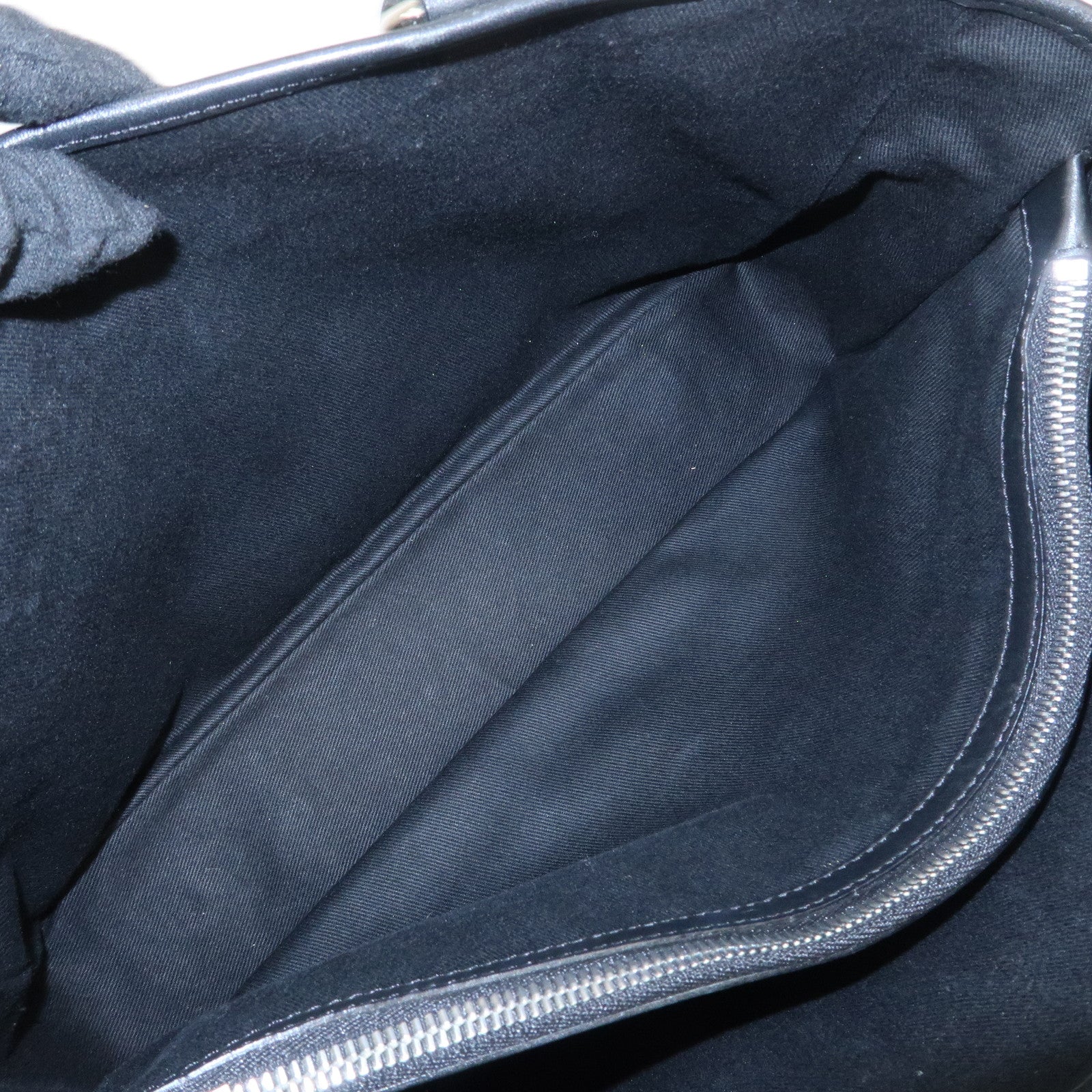 CELINE Macadam Canvas Leather Hand Bag Tote Bag Black CE00/23 Used