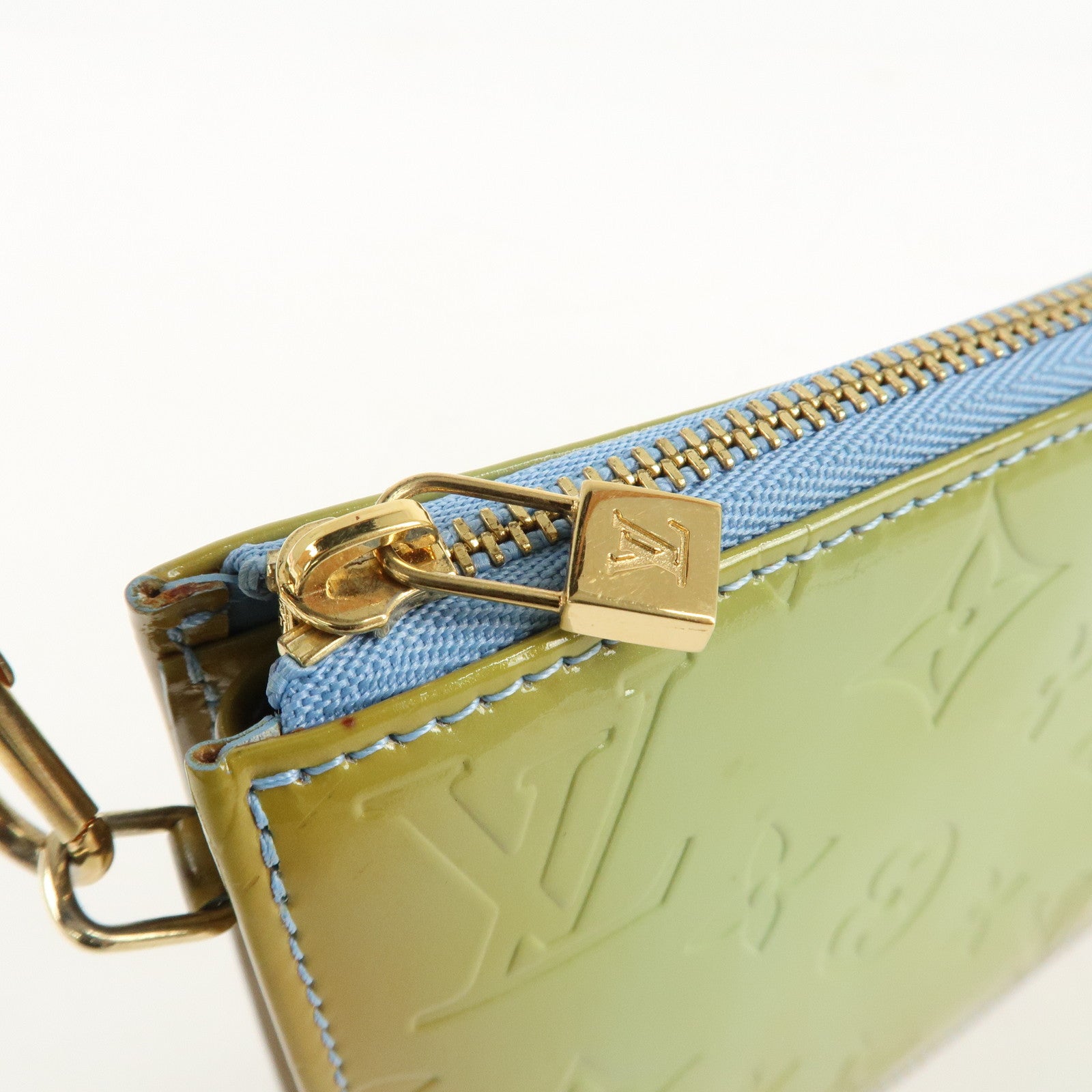 Louis Vuitton Monogram Vernis Lexington Hand Bag Baby Blue M91011 Used