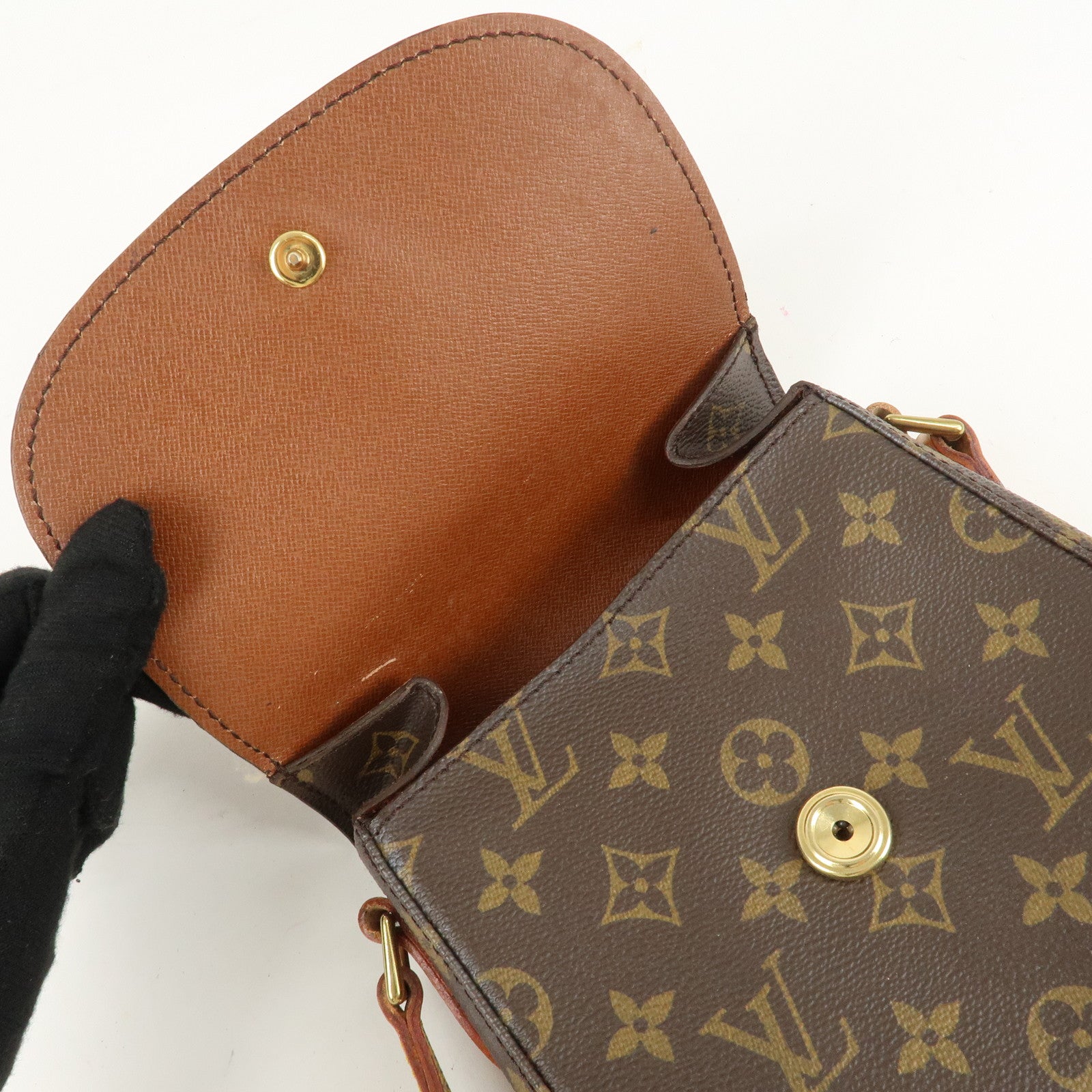 Louis Vuitton Monogram Saint Cloud MM Shoulder Bag Brown M51243 Used