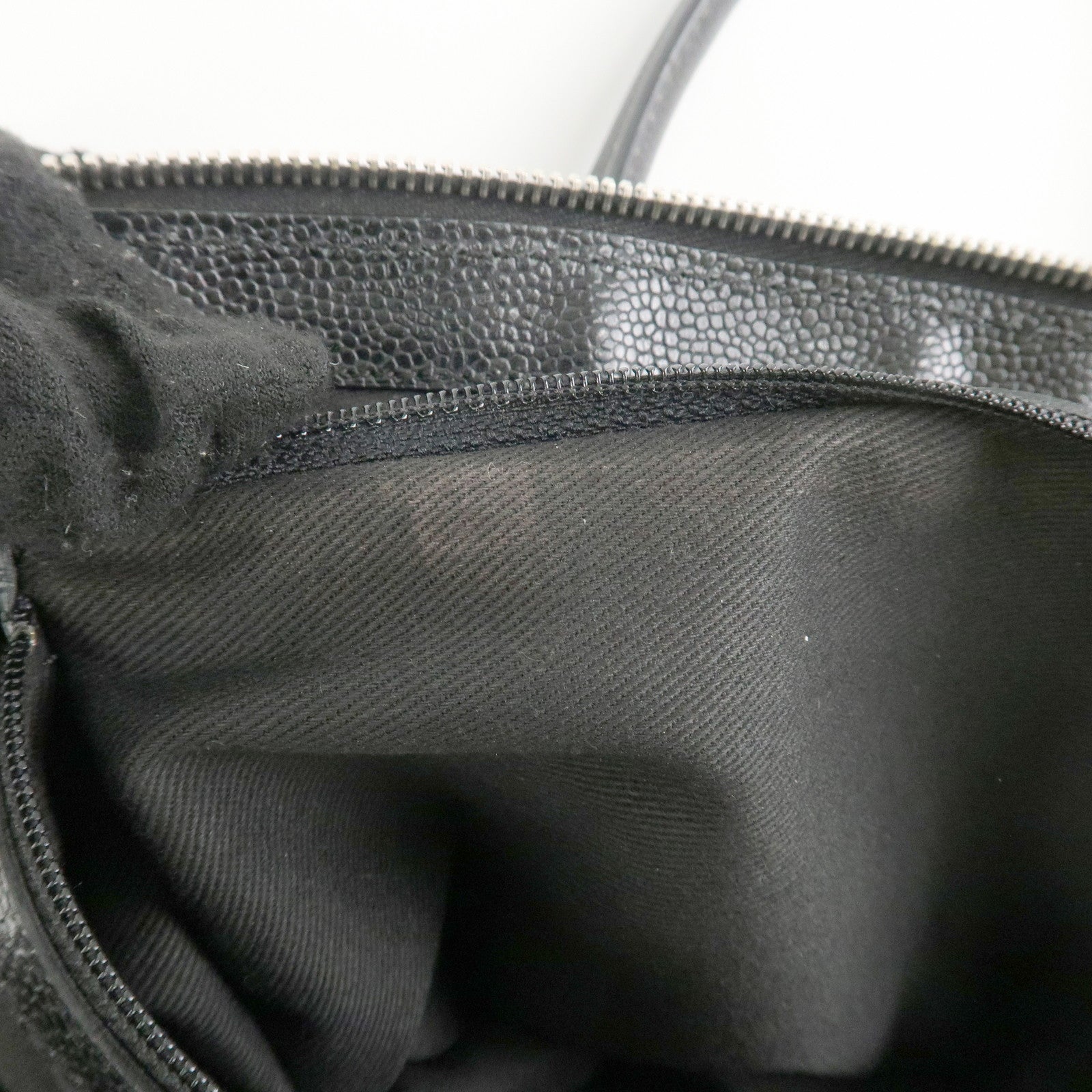 CHANEL COCO Travel PVC Leather Boston Bag Black Silver HDW Used