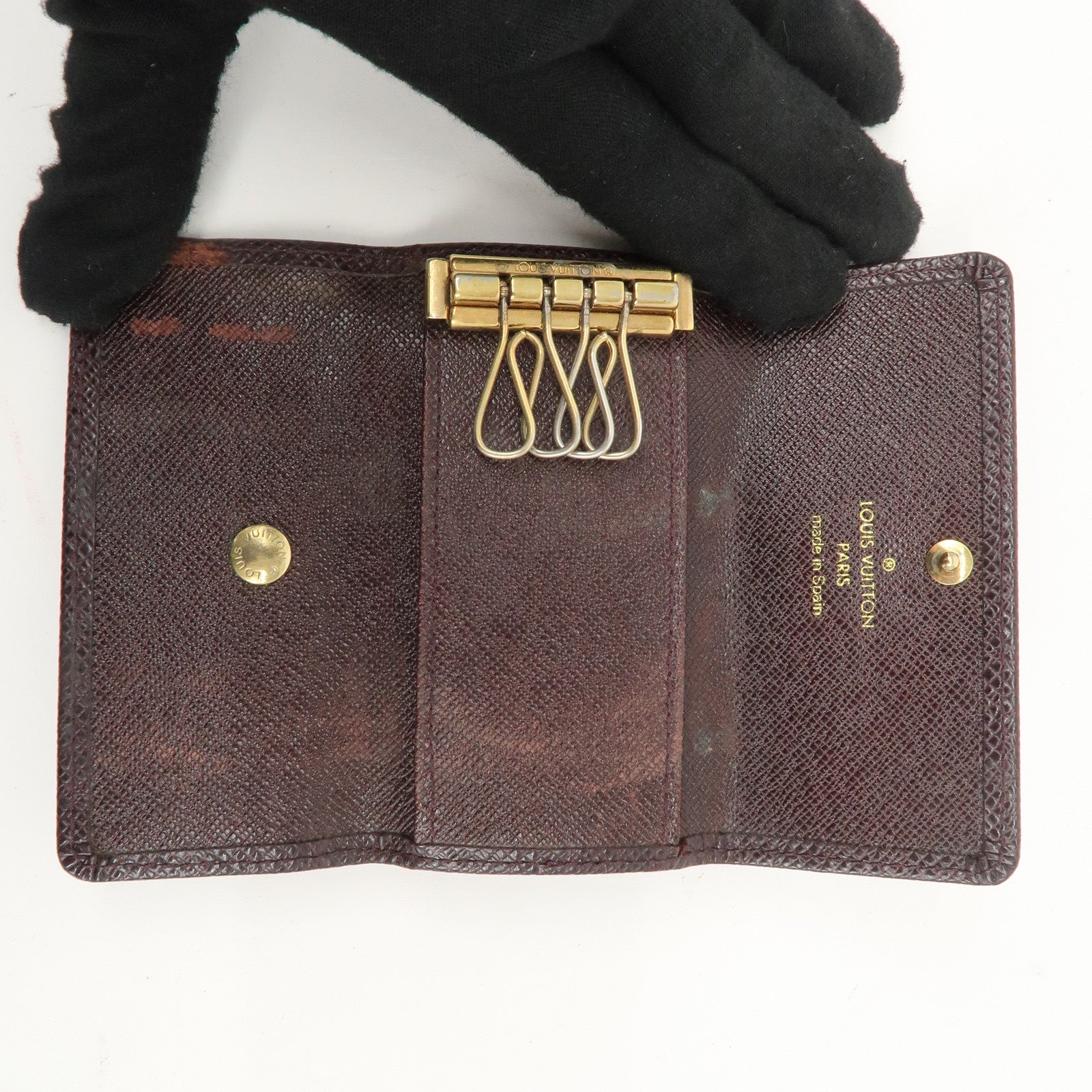 Louis Vuitton Epi Taiga Set of 2 Multicle 4 Key Case M63822 M30526 Used