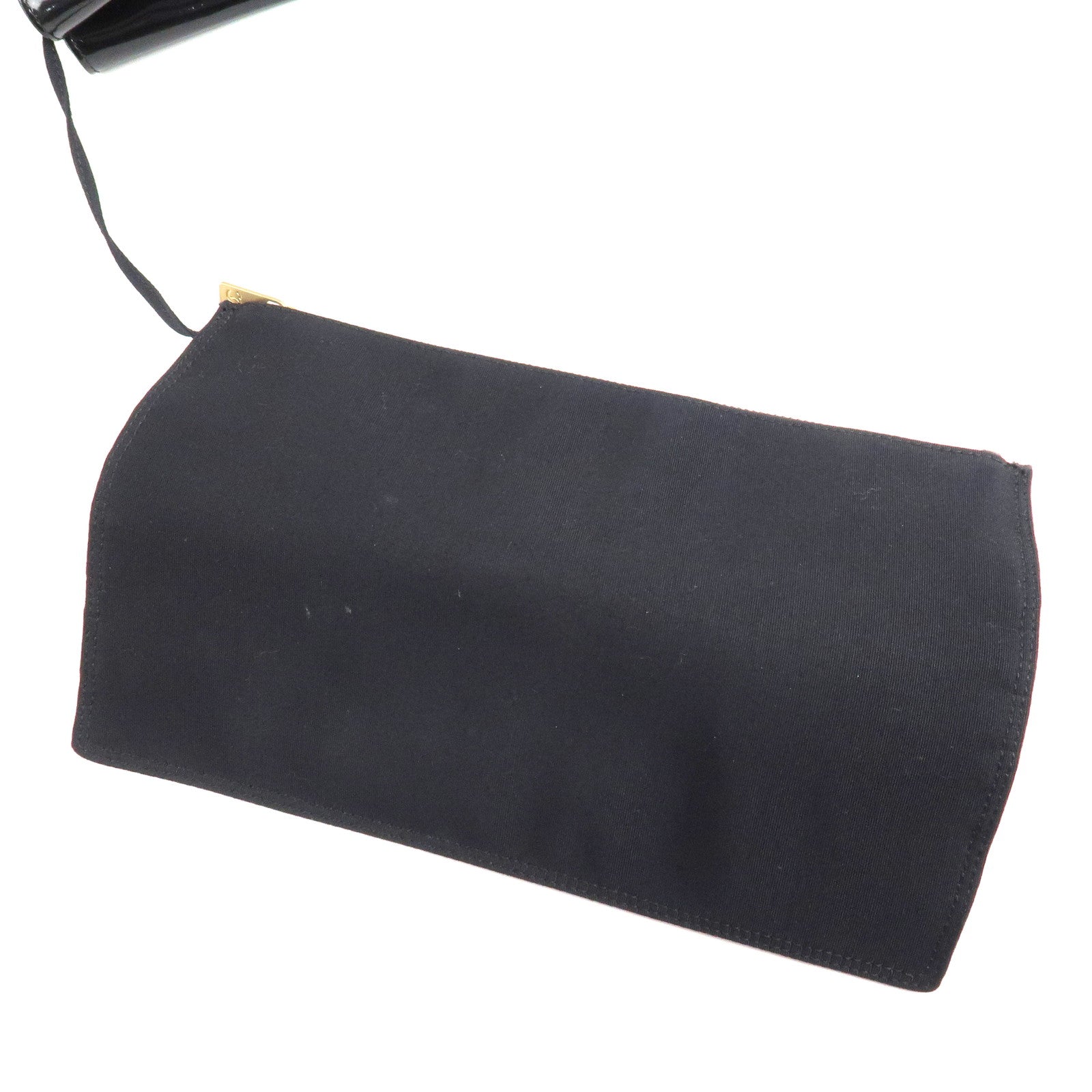 CHANEL PVC Patent Leather Vinyl Triple COCO Mark Tote Bag Black Used