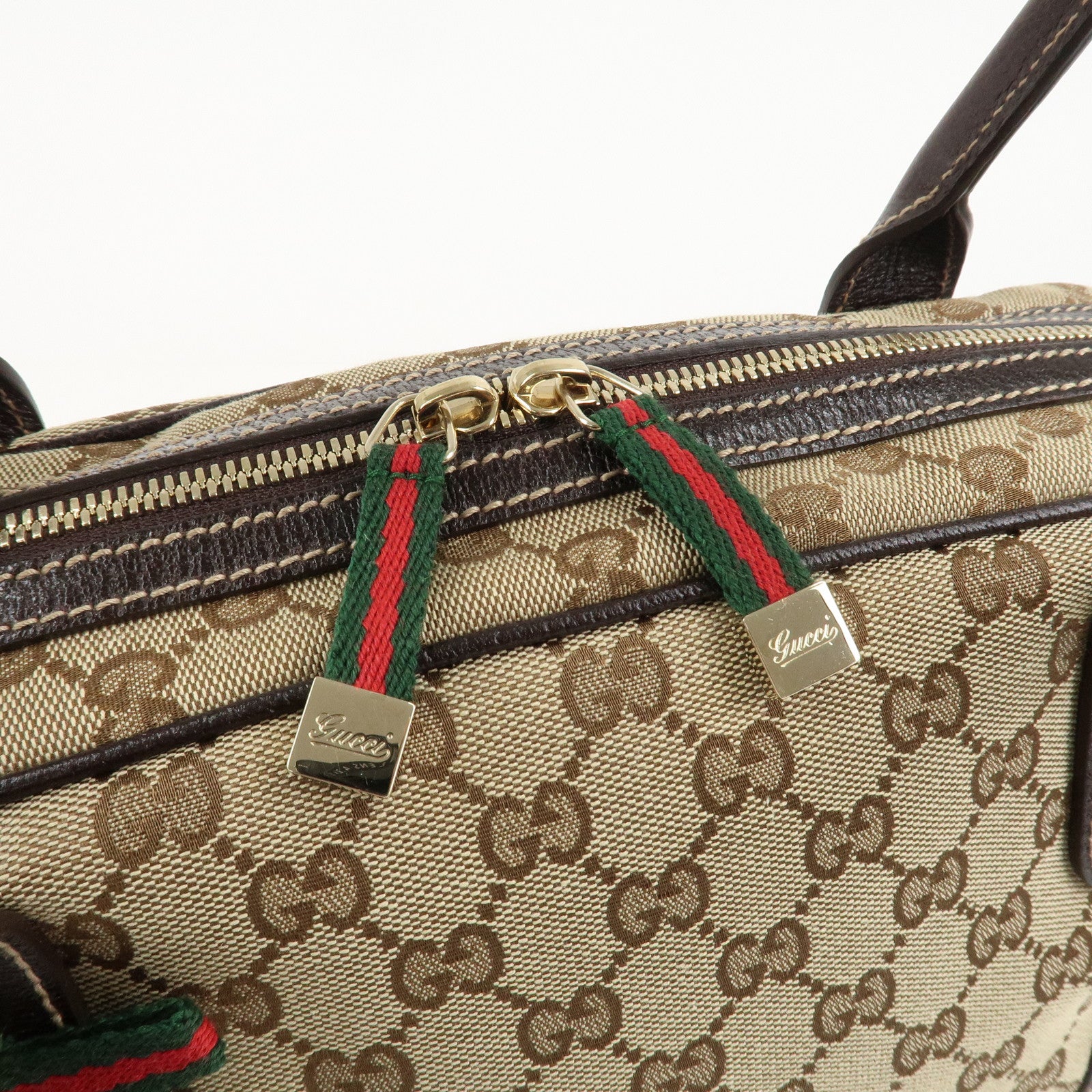 GUCCI Princy Sherry GG Canvas Leather Shoulder Bag Hand Bag 161720 Used