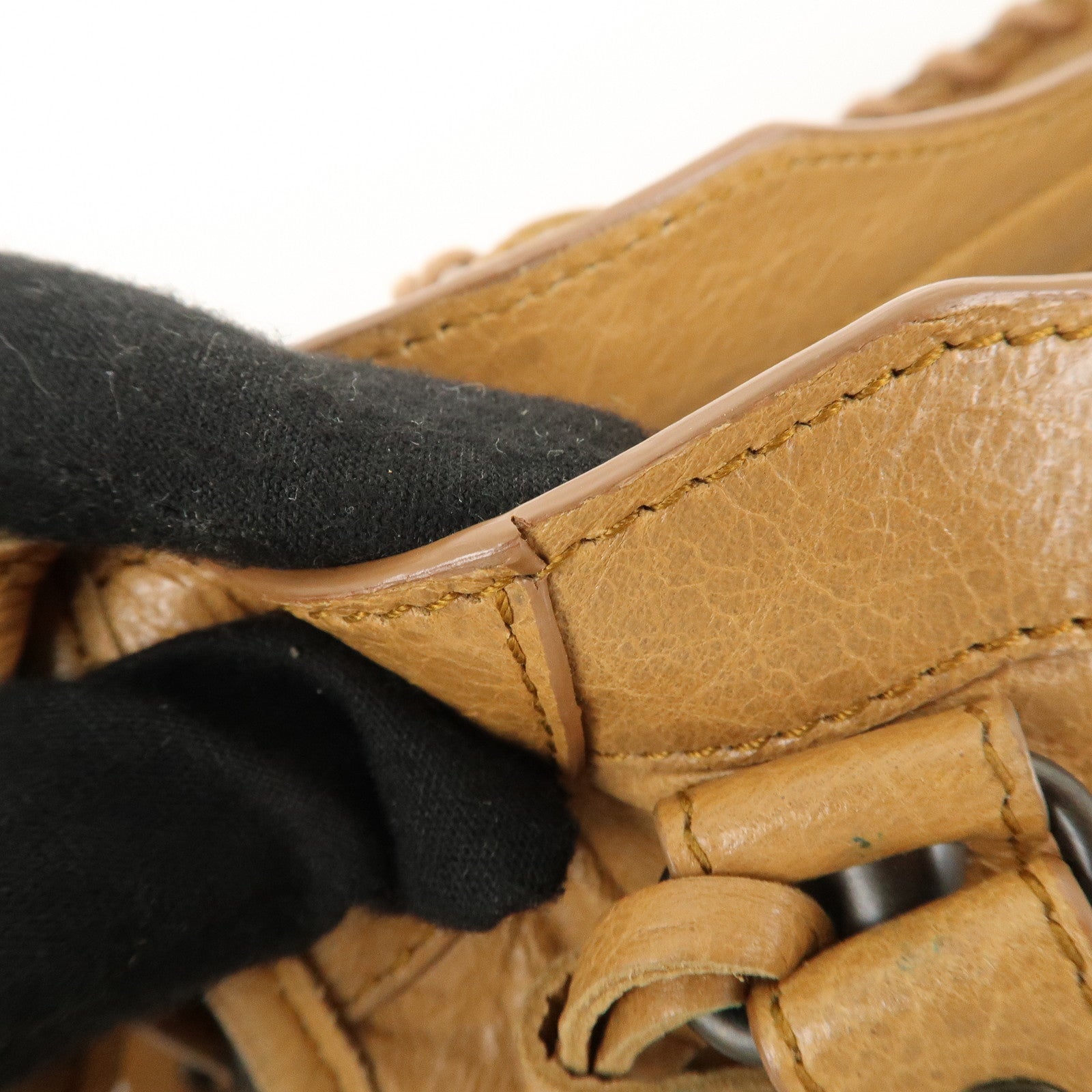 BALENCIAGA Mini City Leather Classic 2Way Bag Brown 300295 Used