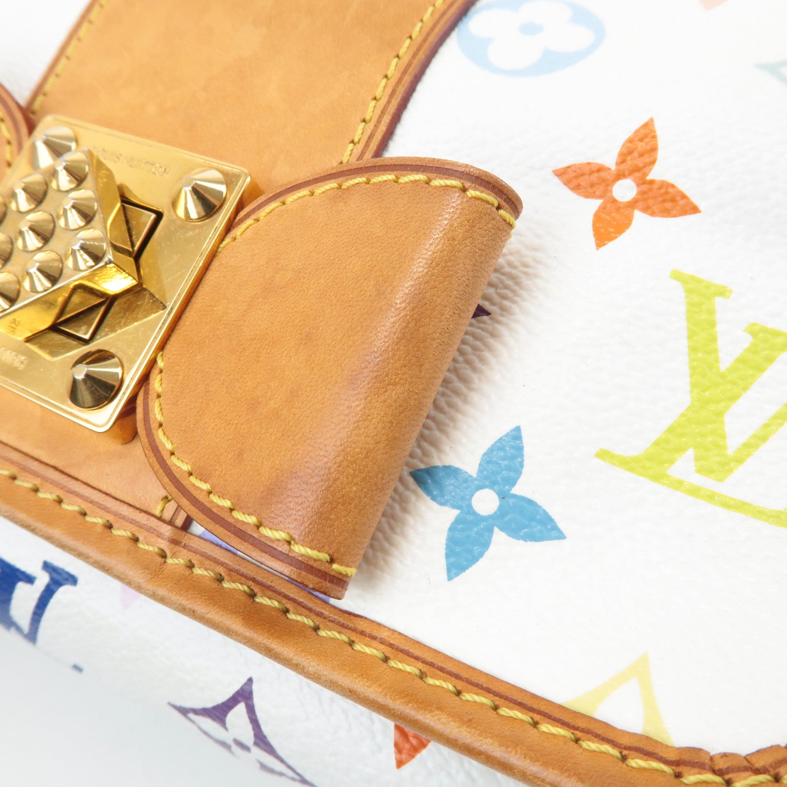 Louis Vuitton Monogram Multicolor Patti Shoulder Bag Blanc M40305 Used