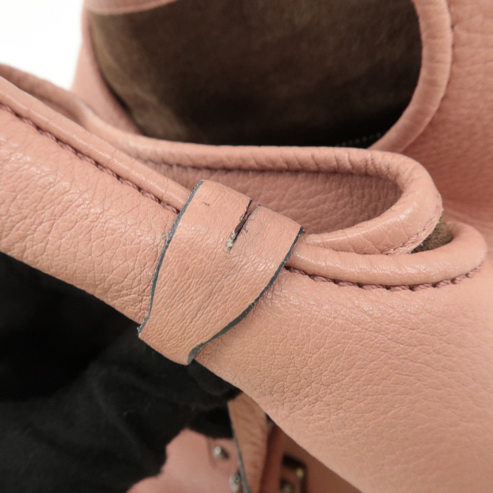 LOEWE Leather Karie PM Hand Bag Pink 10903 Used